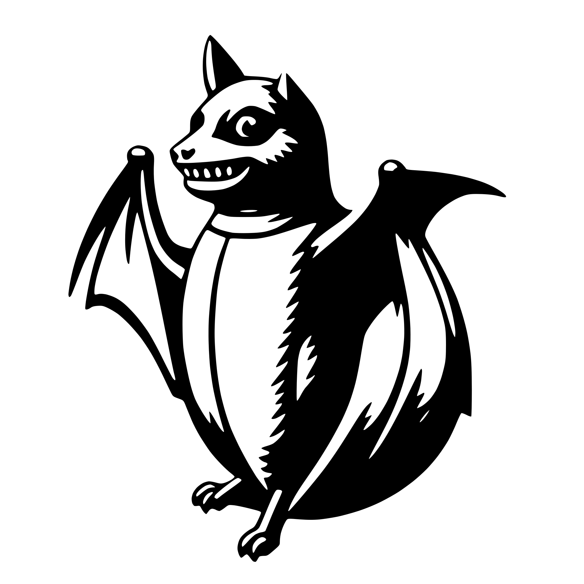 AI-generated SVG of 'bat'