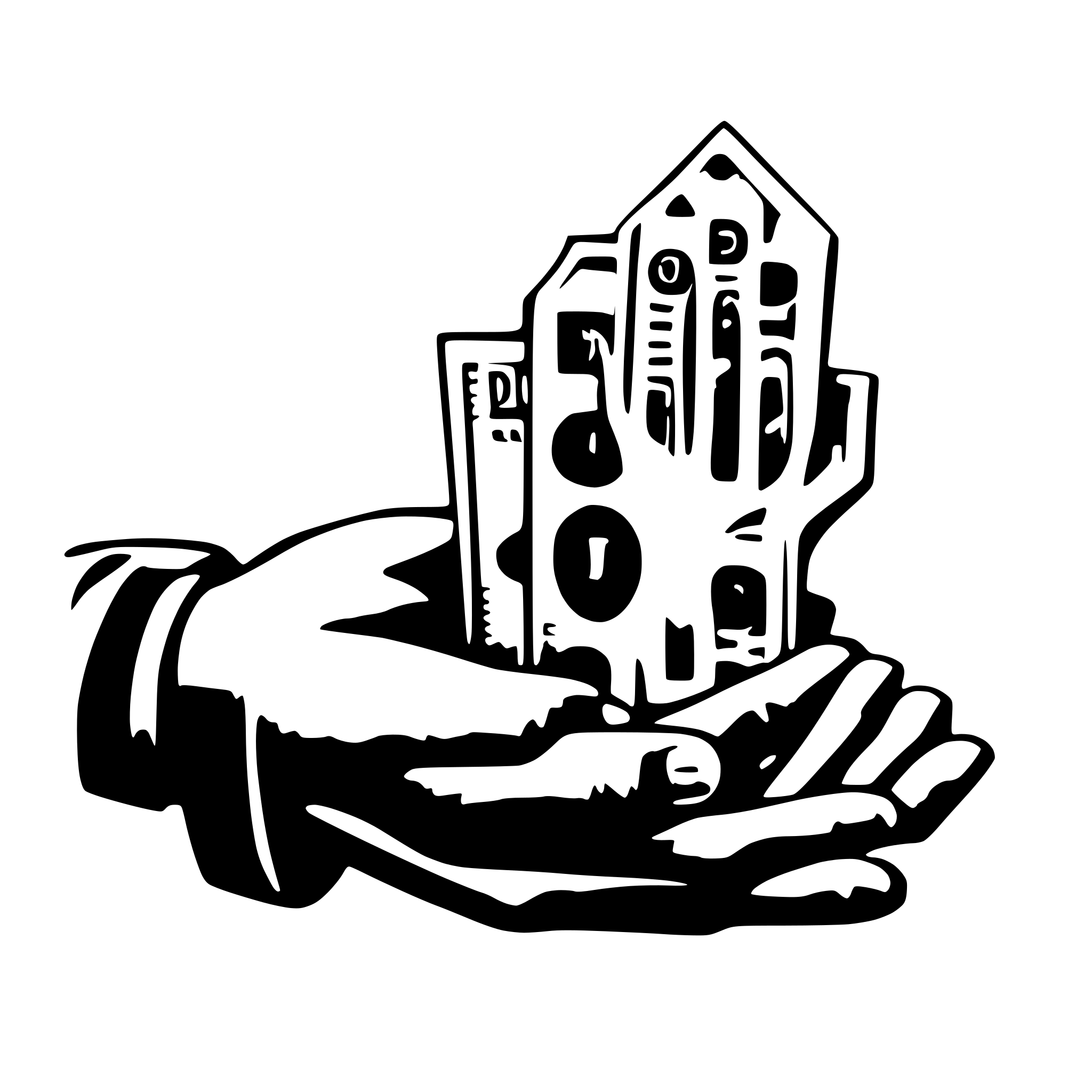 AI-generated SVG of a dollars and hands