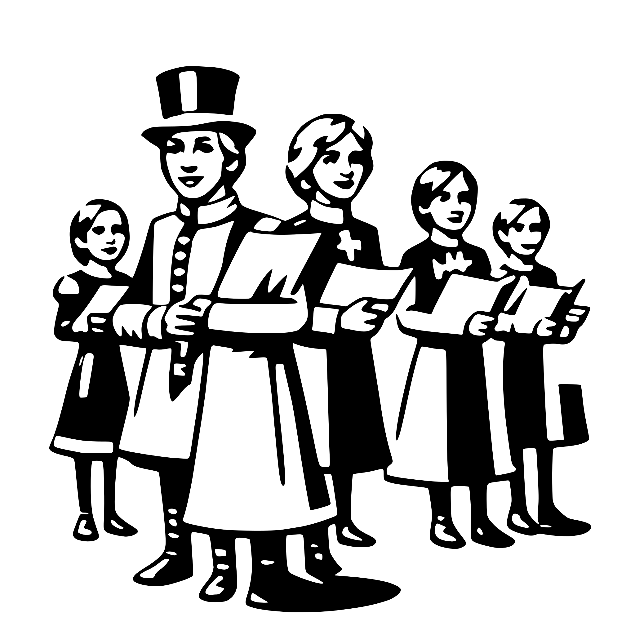 AI-generated SVG of 'christmas carolers'