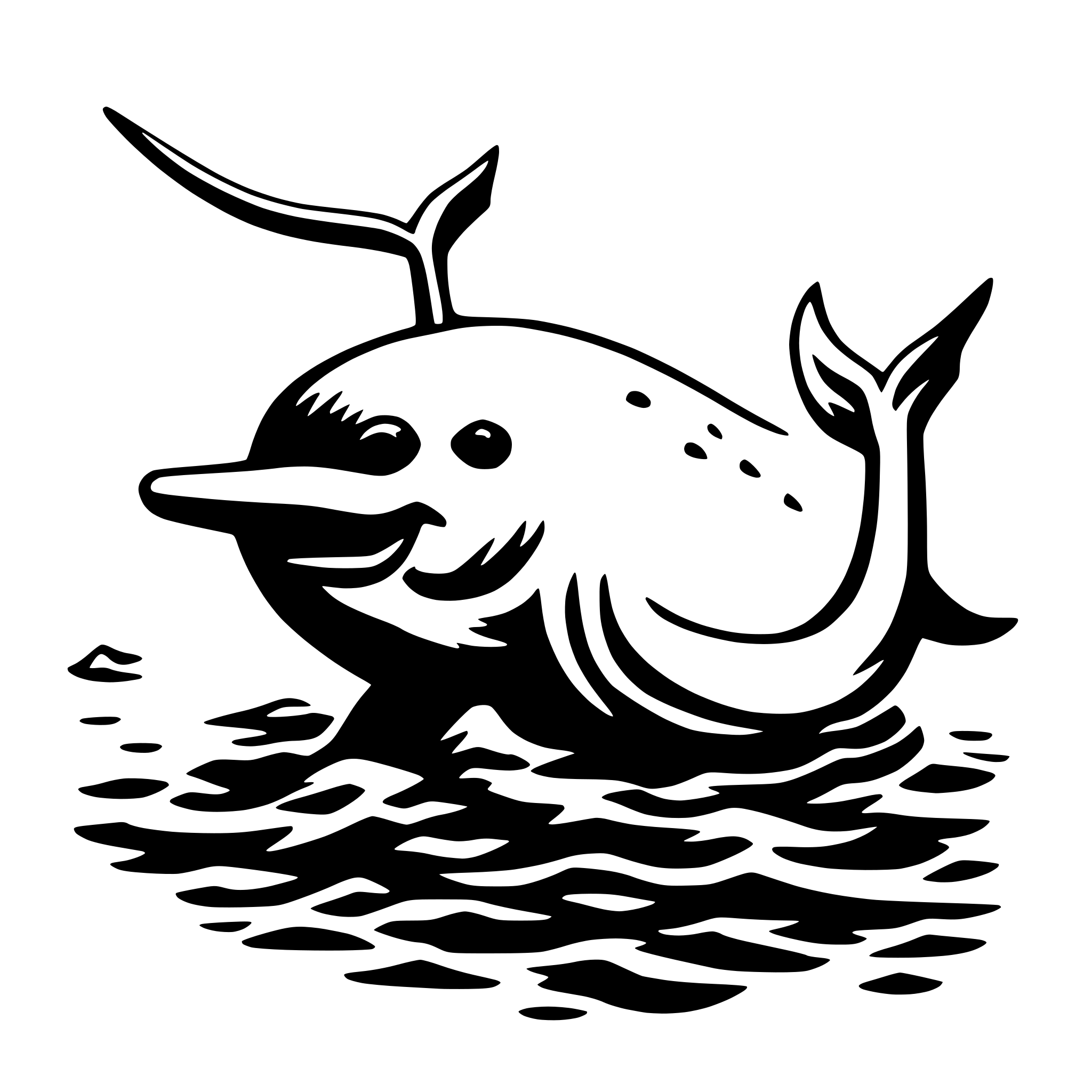 AI-generated SVG of a narwal