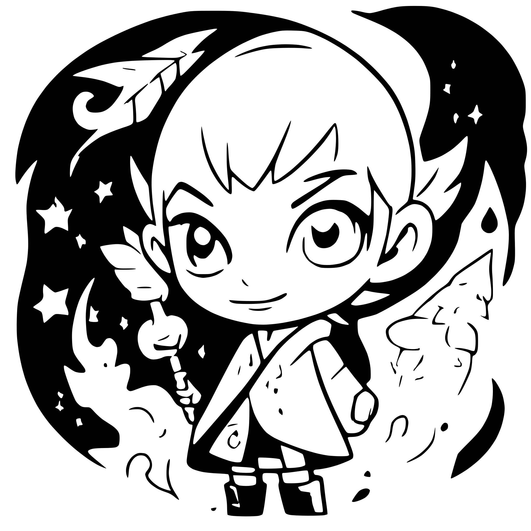 AI-generated SVG of 'cute boy wizard'