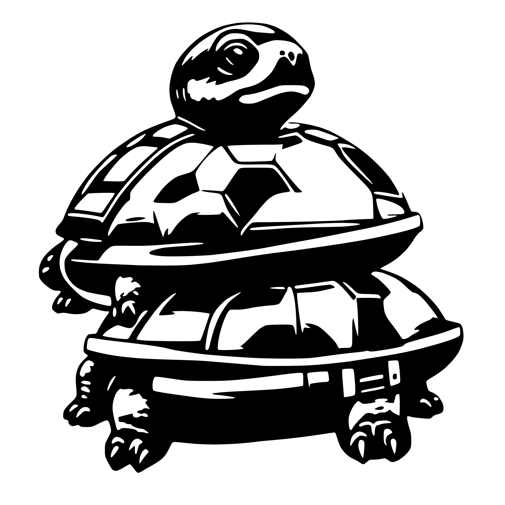 AI-generated SVG of a turtle shells with belts