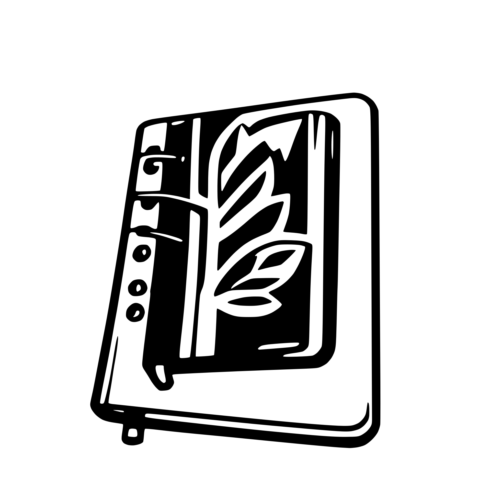 AI-generated SVG of 'perspective view of blueprint journal'
