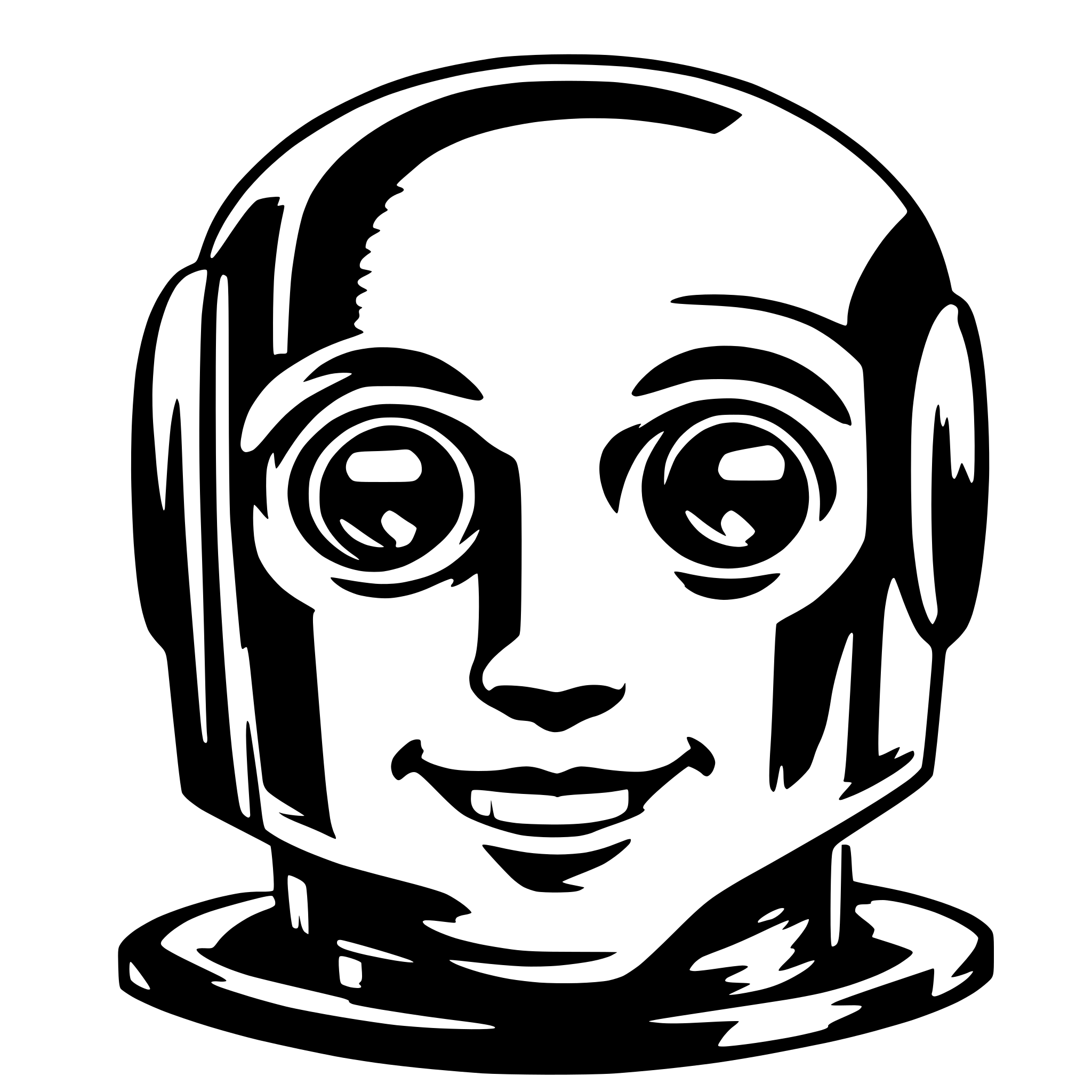 AI-generated SVG of 'Trading bot face'