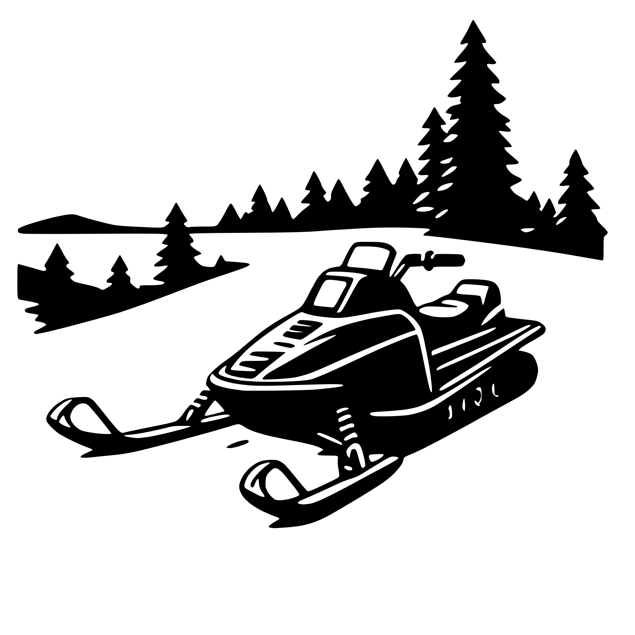 AI-generated SVG of a snowmobile