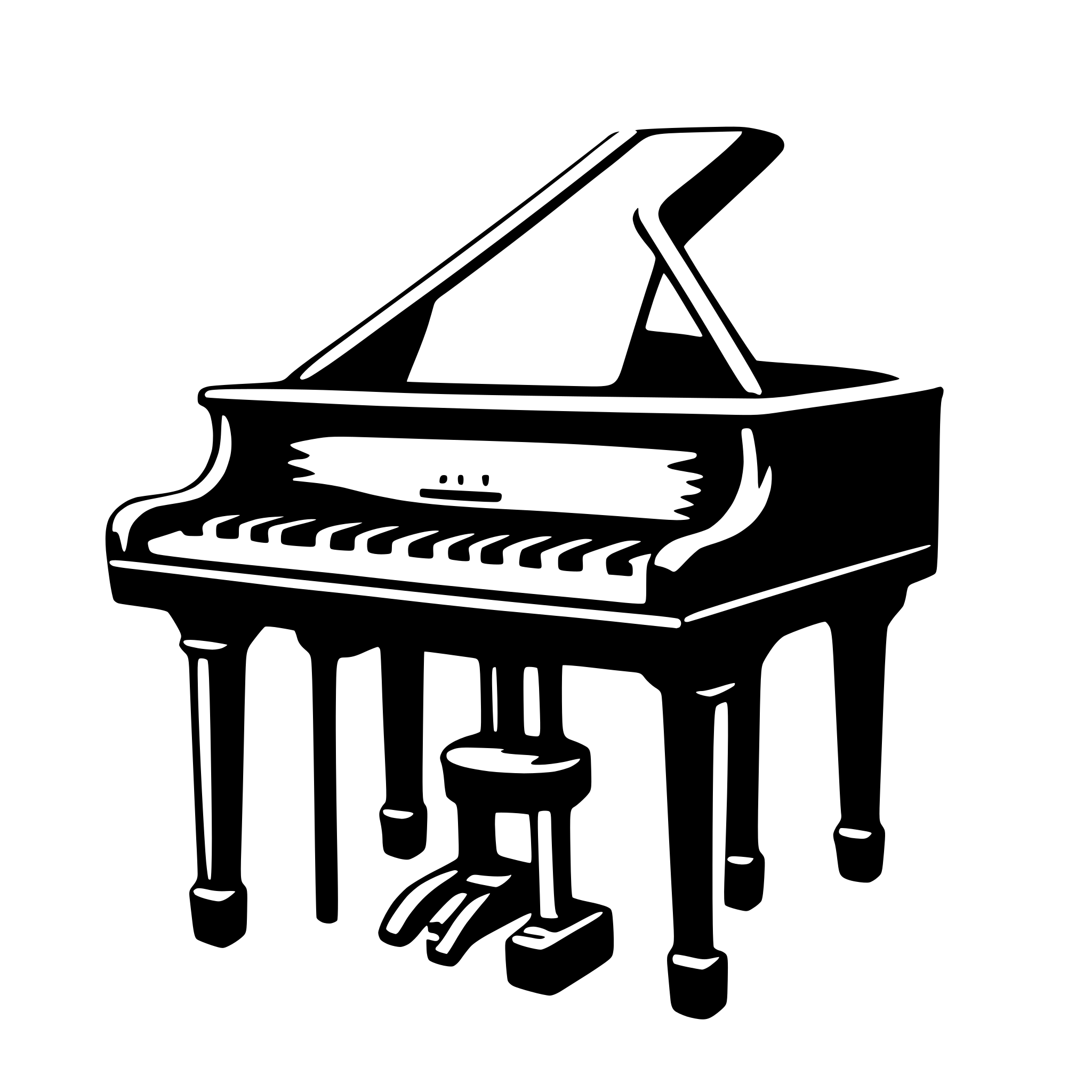 AI-generated SVG of a piano