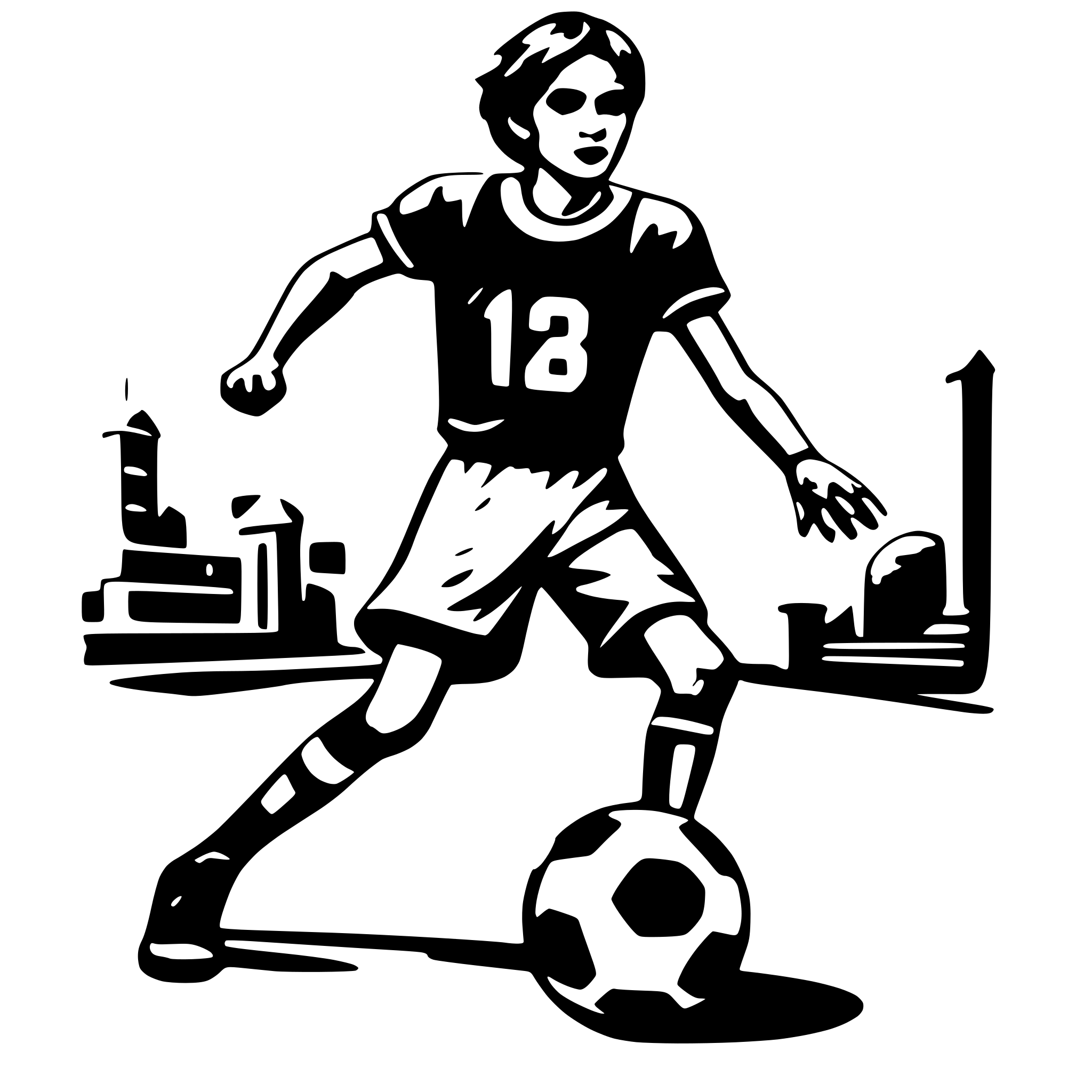 AI-generated SVG of a fotoball player