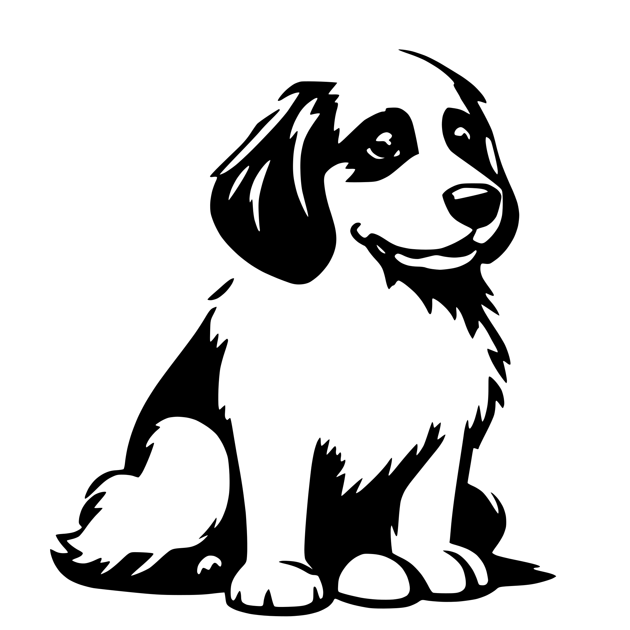 AI-generated SVG of 'fluffy dog'
