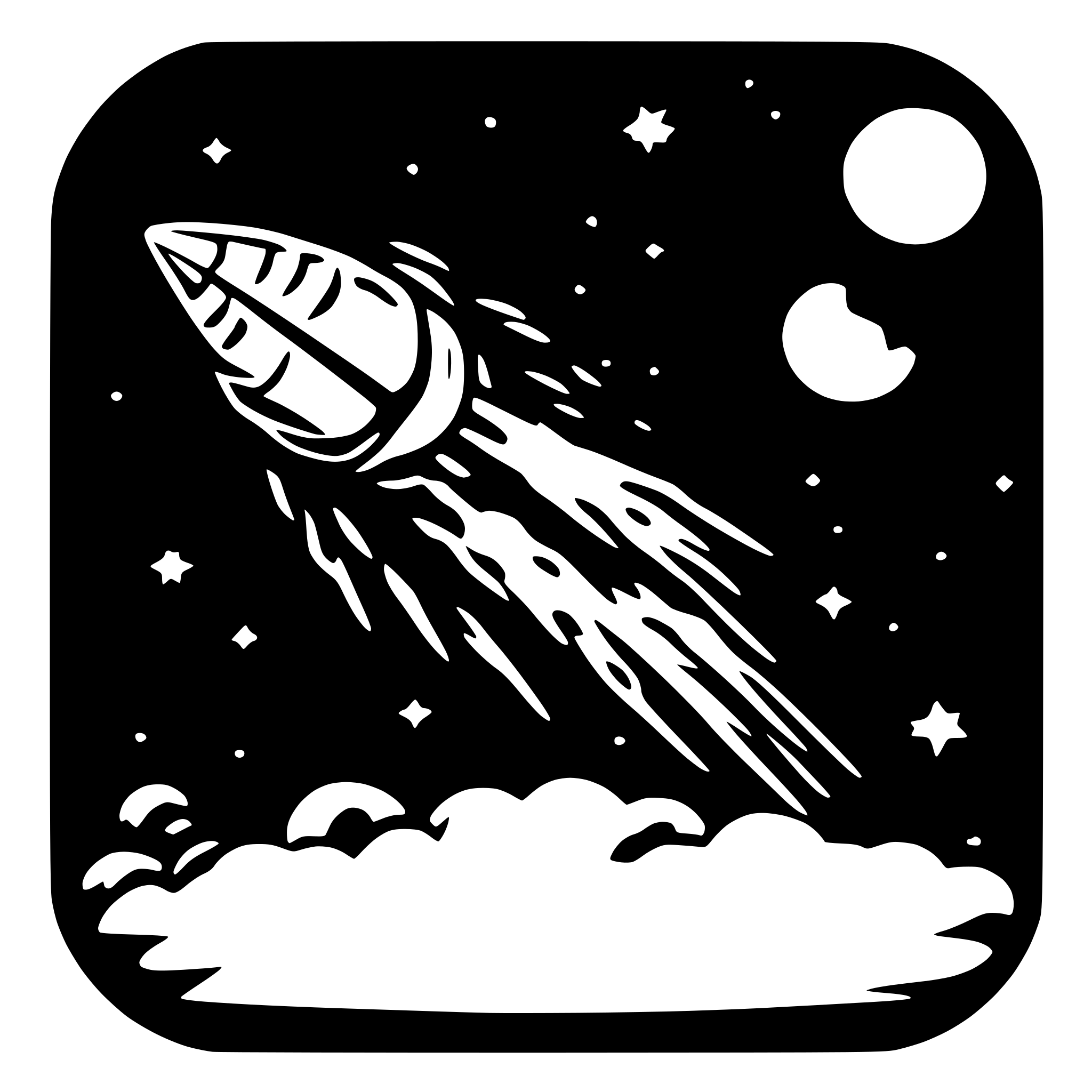 AI-generated SVG of 'comet flat'