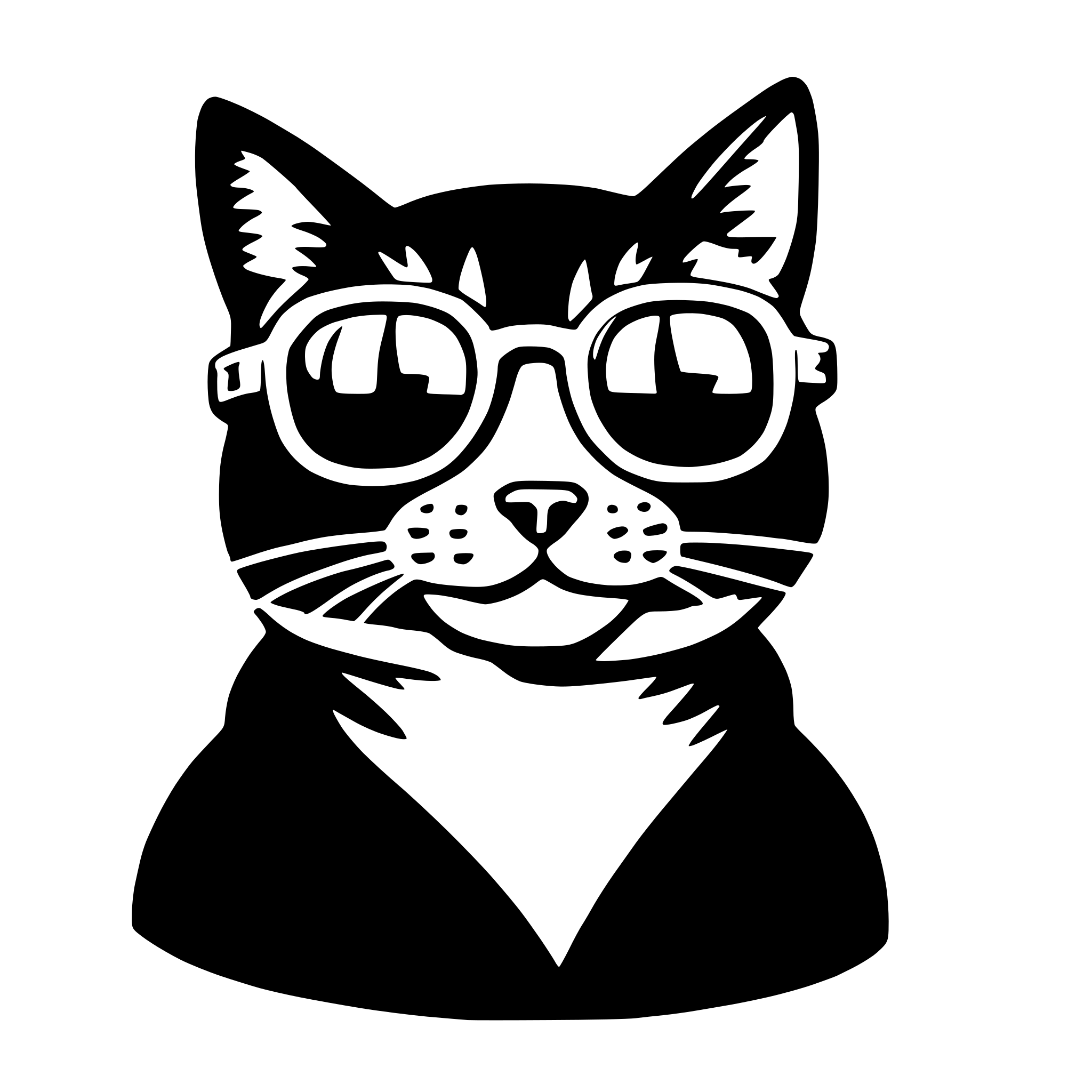 AI-generated SVG of a cat wearing sunglasses