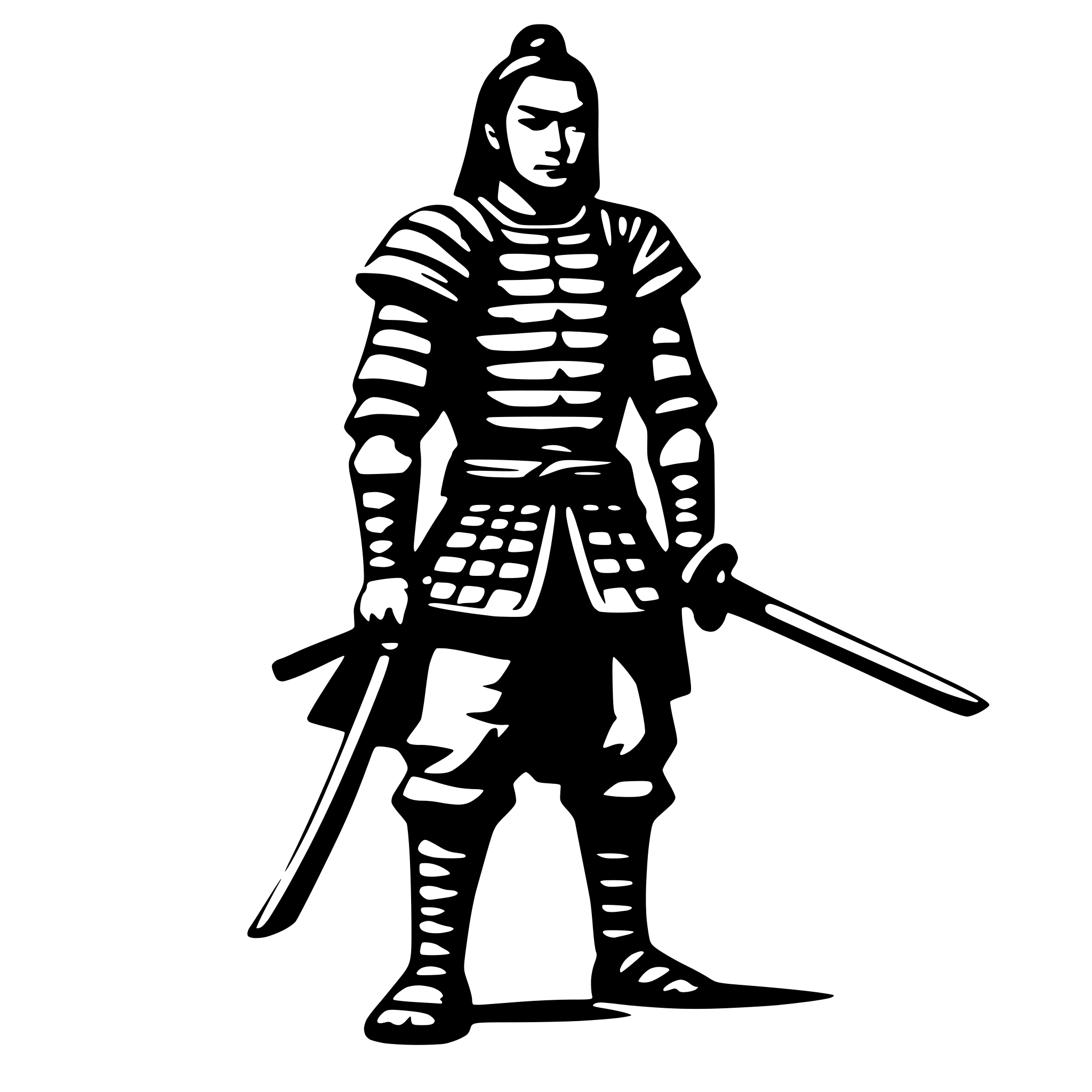AI-generated SVG of 'samurai'