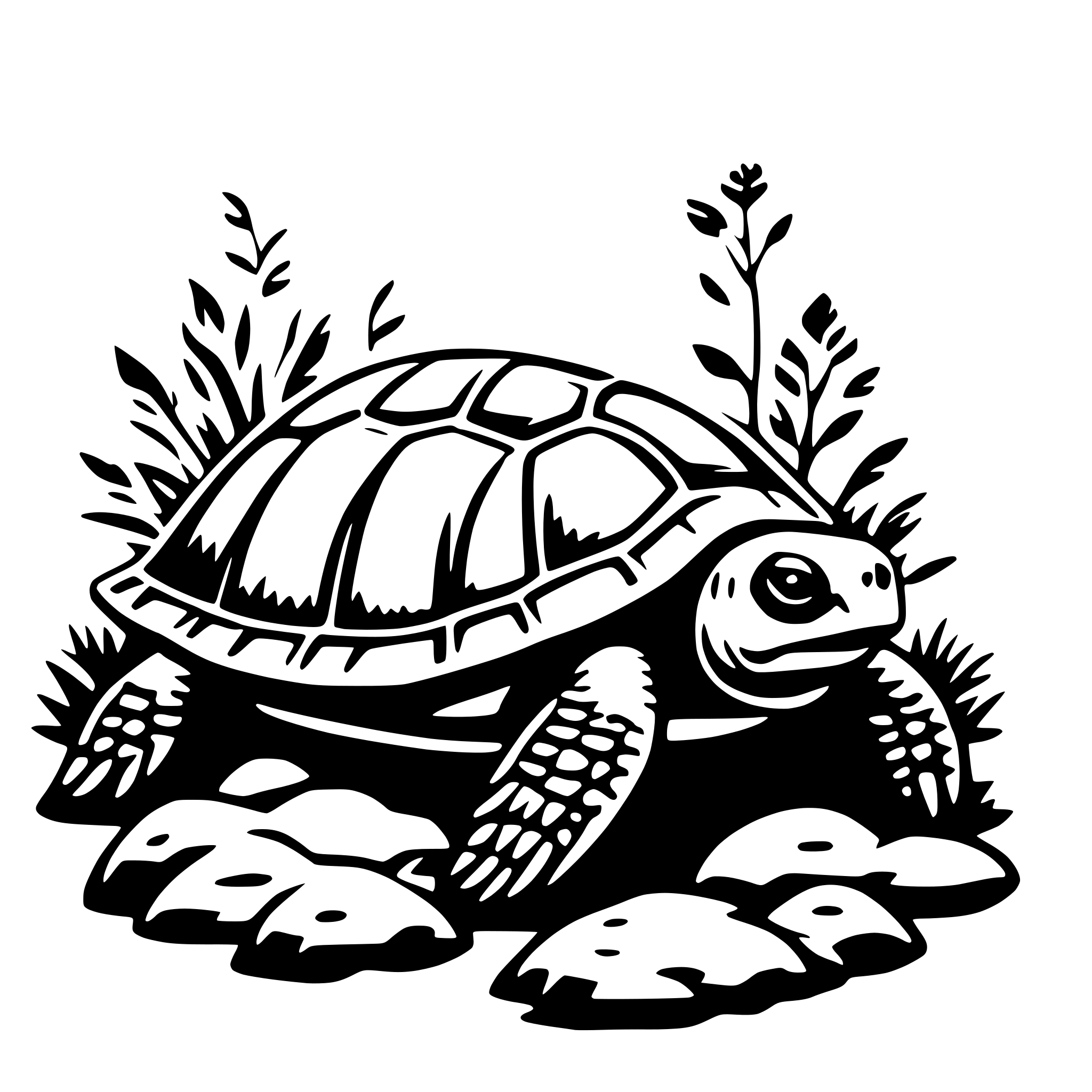 AI-generated SVG of a turtle and seaweed
