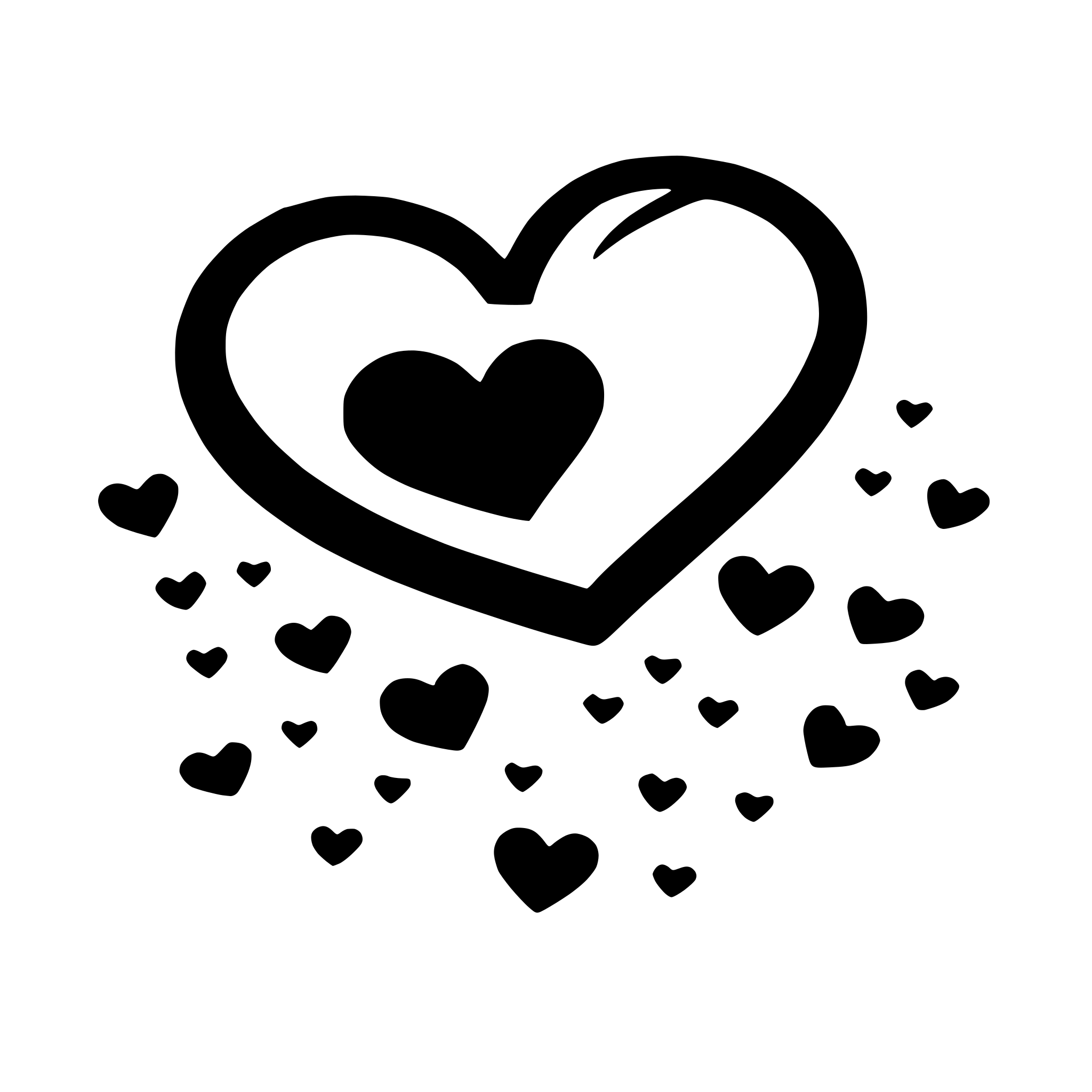 AI-generated SVG of a heart-shaped confetti