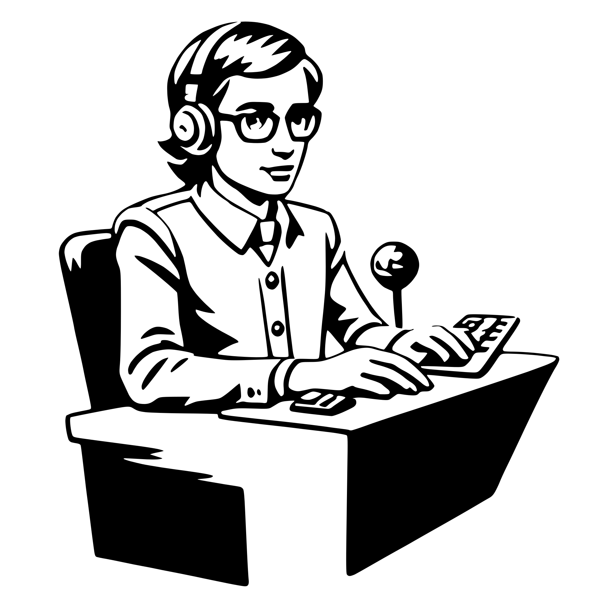 AI-generated SVG of a it specialist