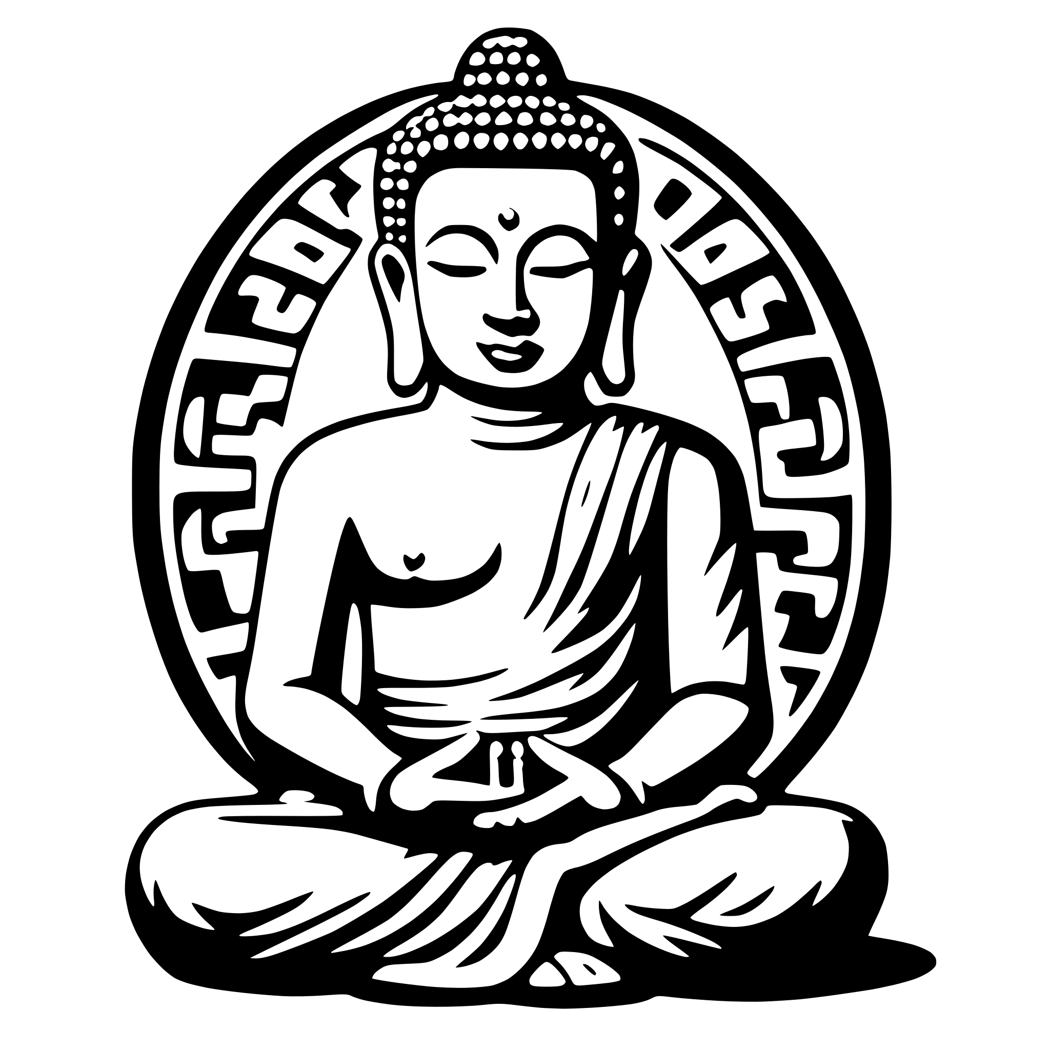 AI-generated SVG of 'buddah'