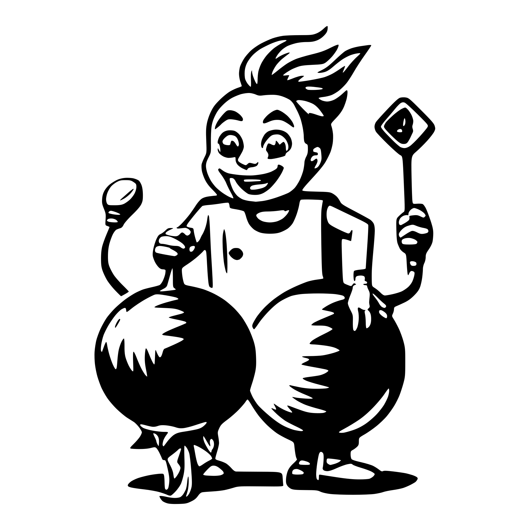 AI-generated SVG of a onion talking on a cell phone