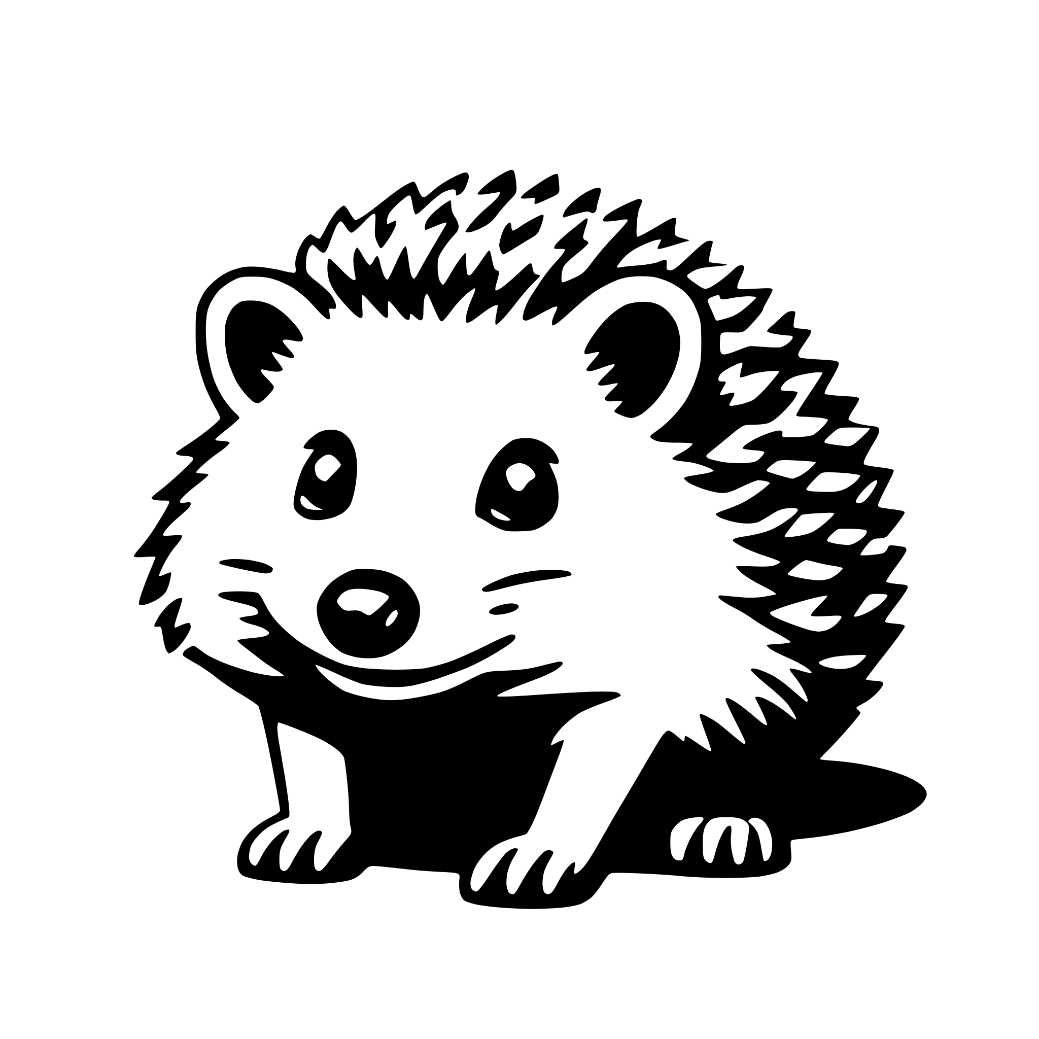 AI-generated SVG of a hedgehog