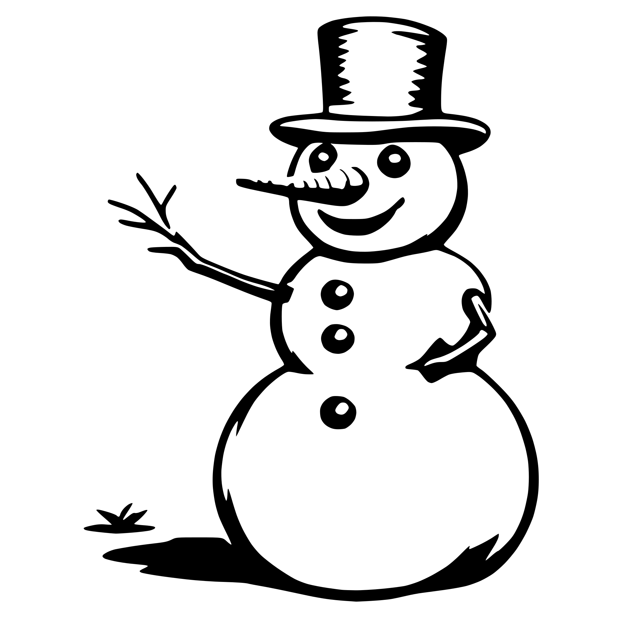AI-generated SVG of 'snowman'