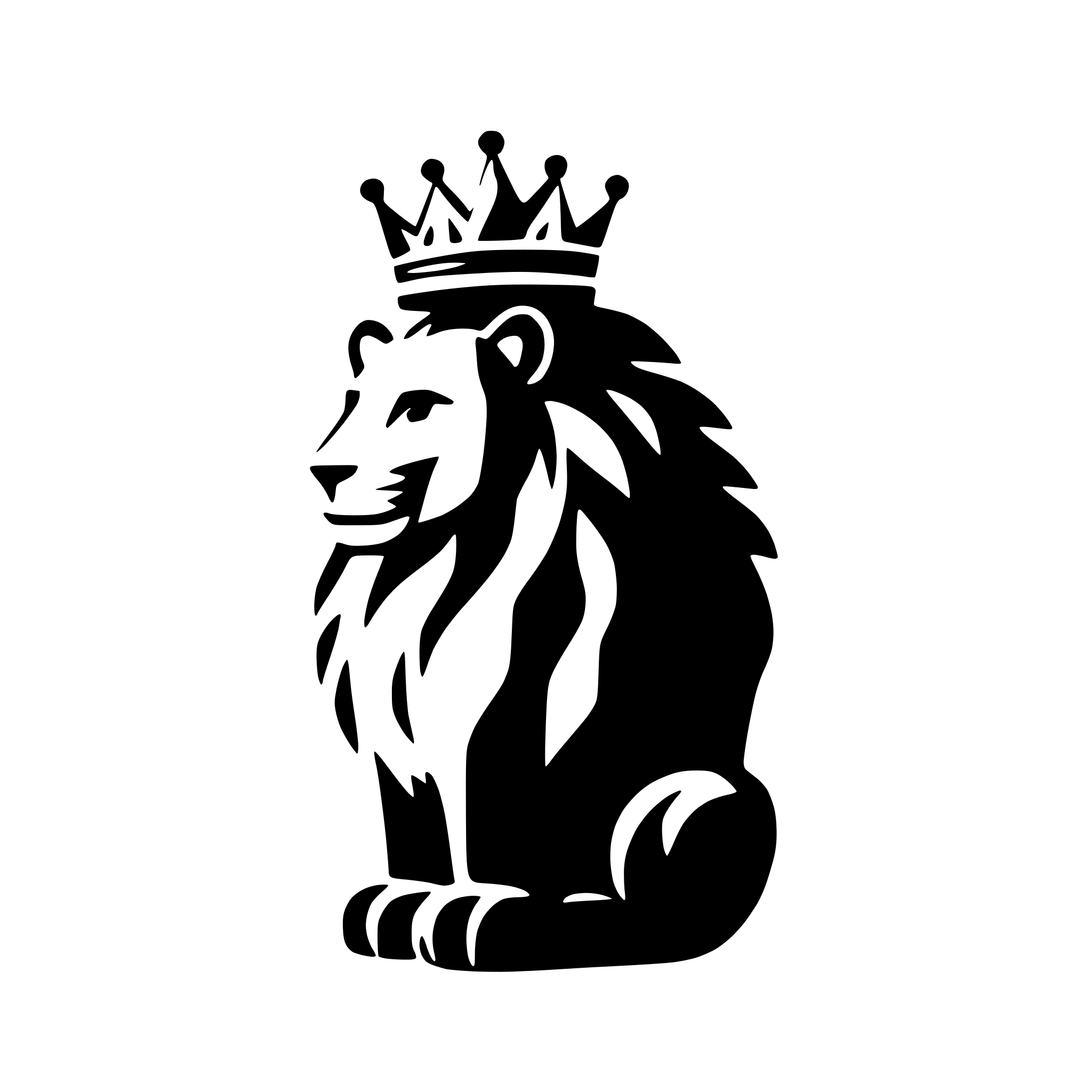 AI-generated SVG of 'lion with a crown'