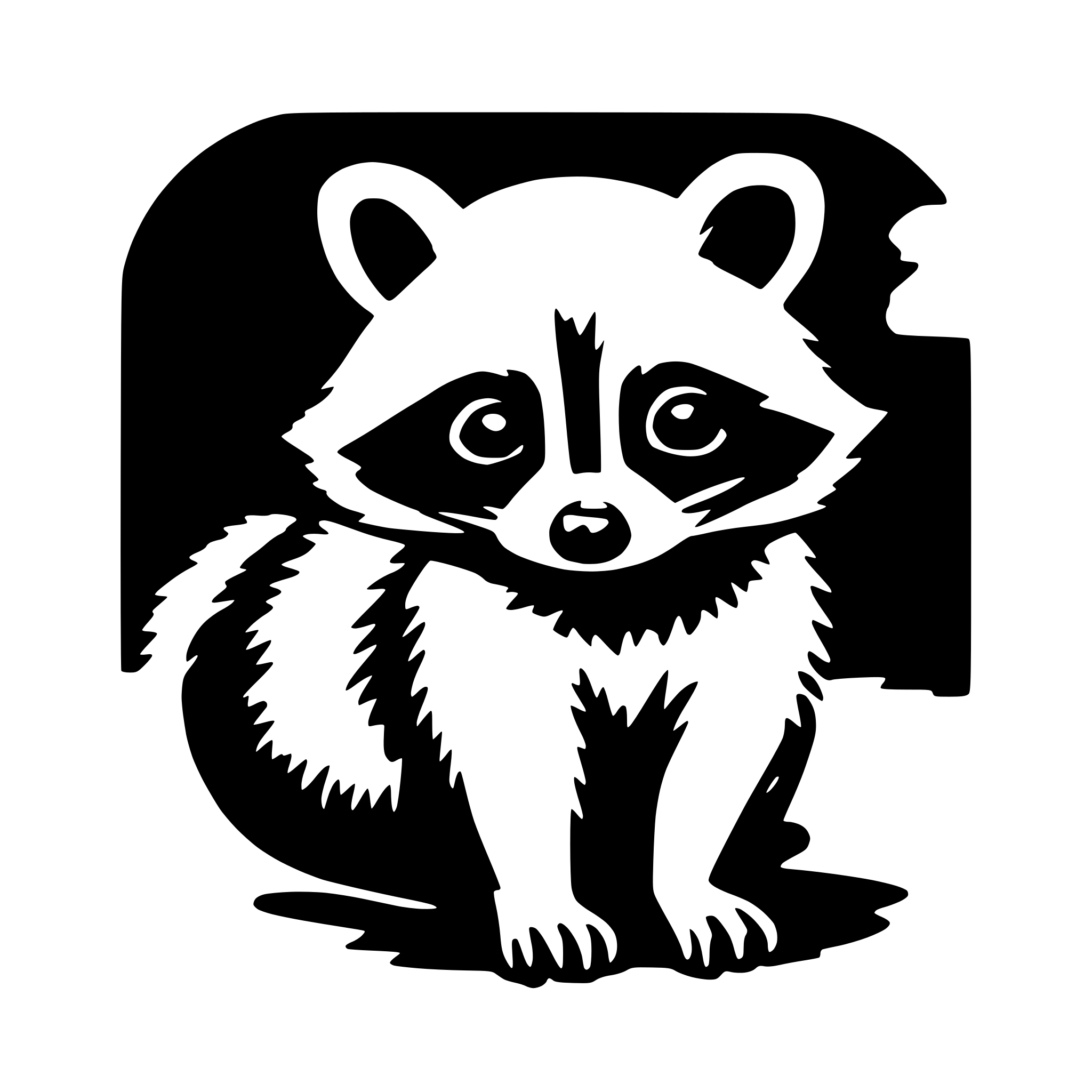 AI-generated SVG of a baby raccoon