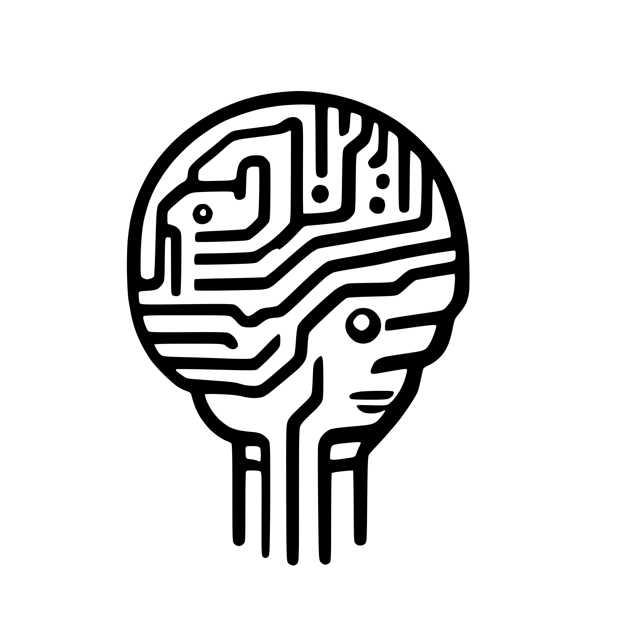 AI-generated SVG of a a circuit brain