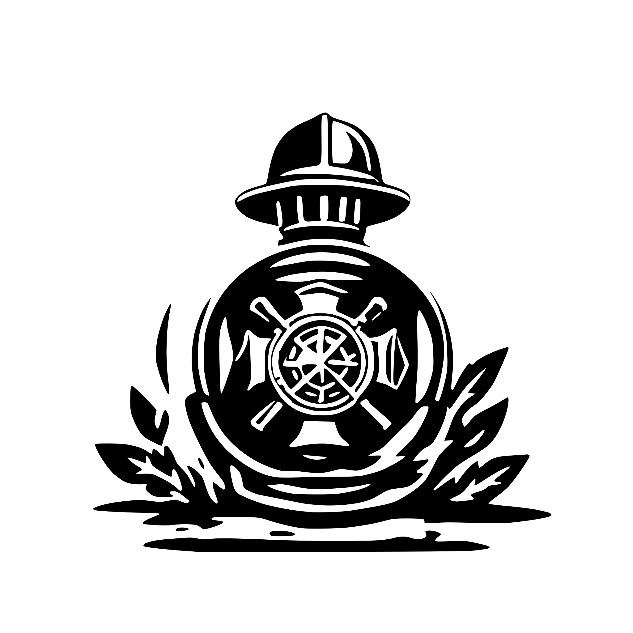 AI-generated SVG of 'medal for firefighters competition'