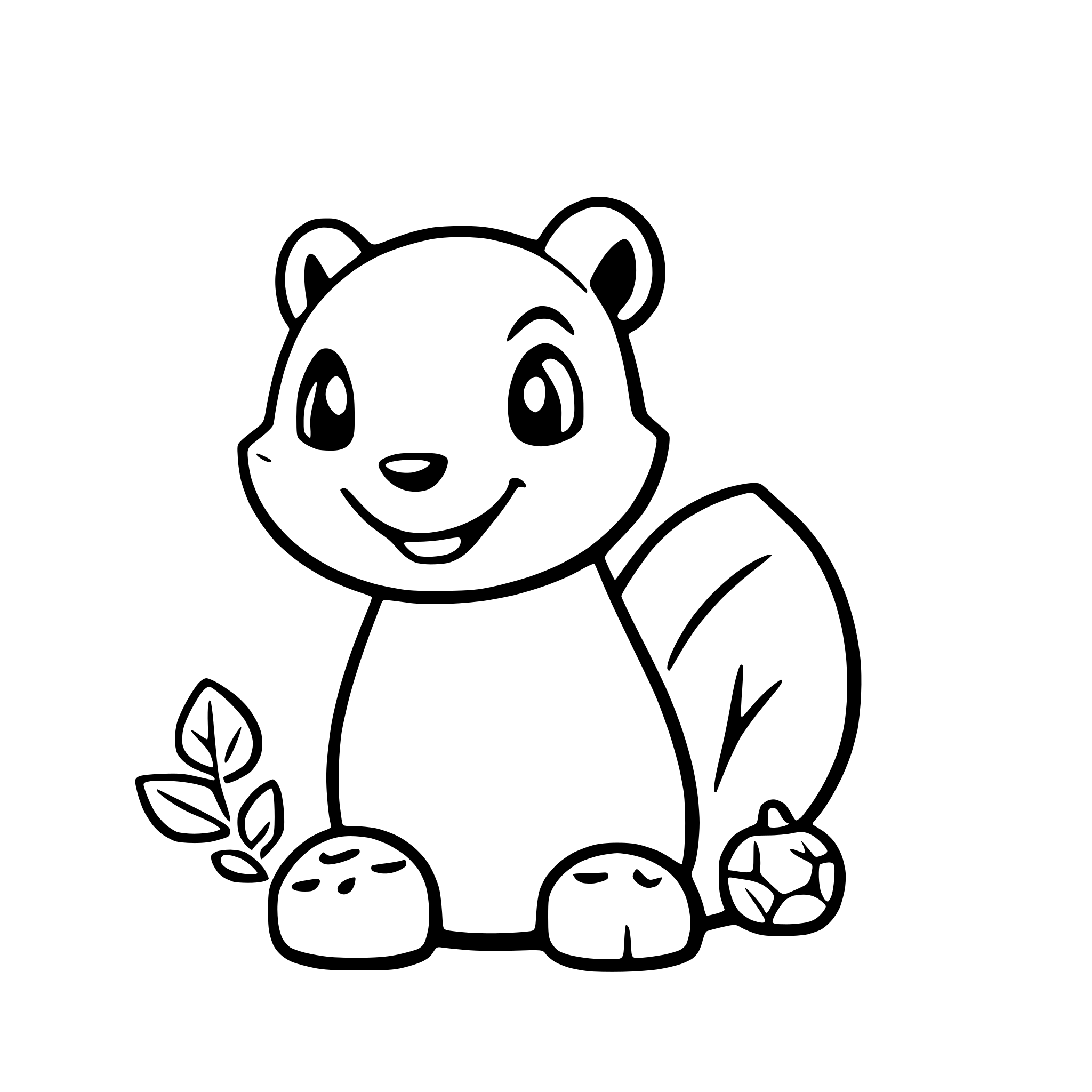 AI-generated SVG of a a happy squirrel with a bunch of acorns