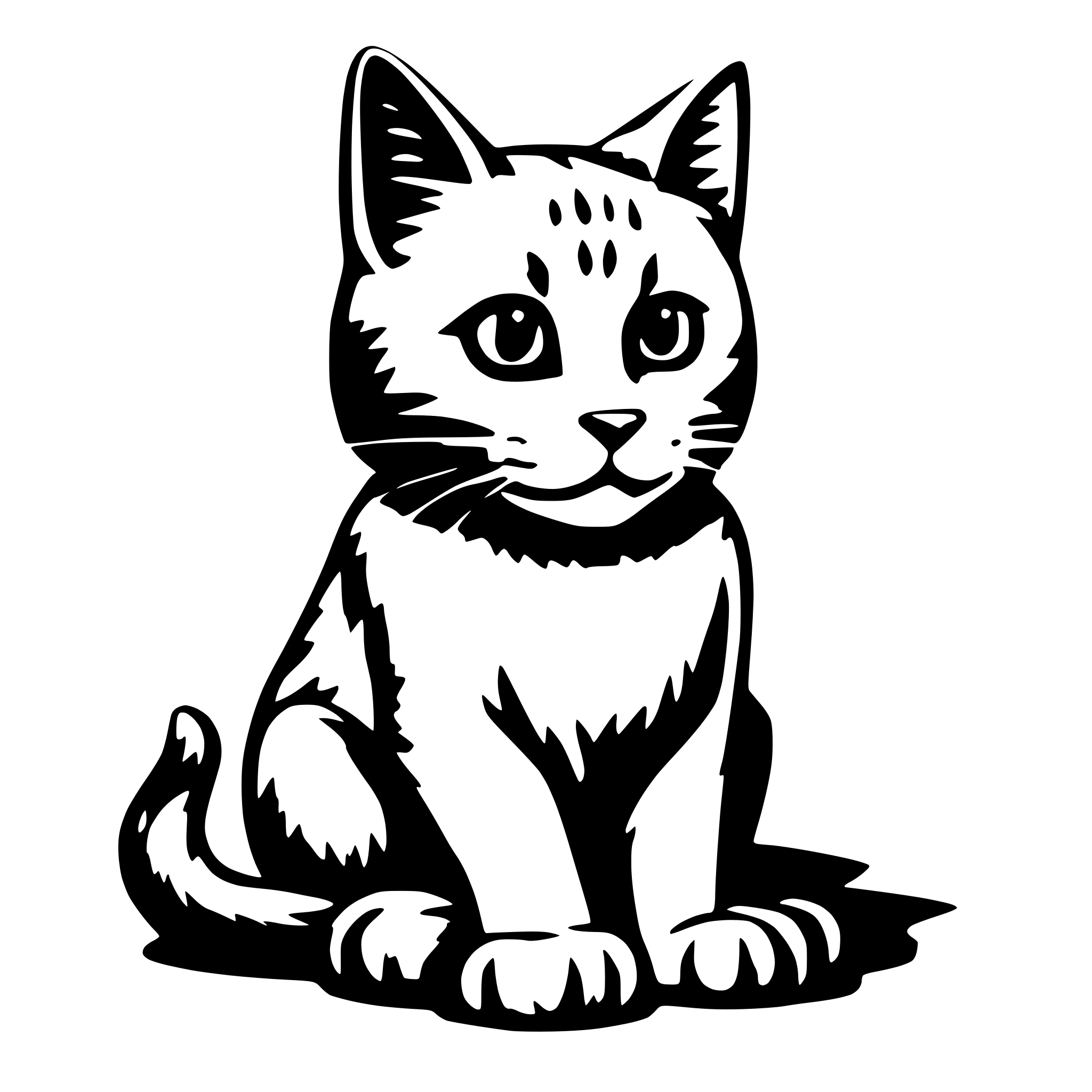 AI-generated SVG of '我要一个蓝色的大肥猫'