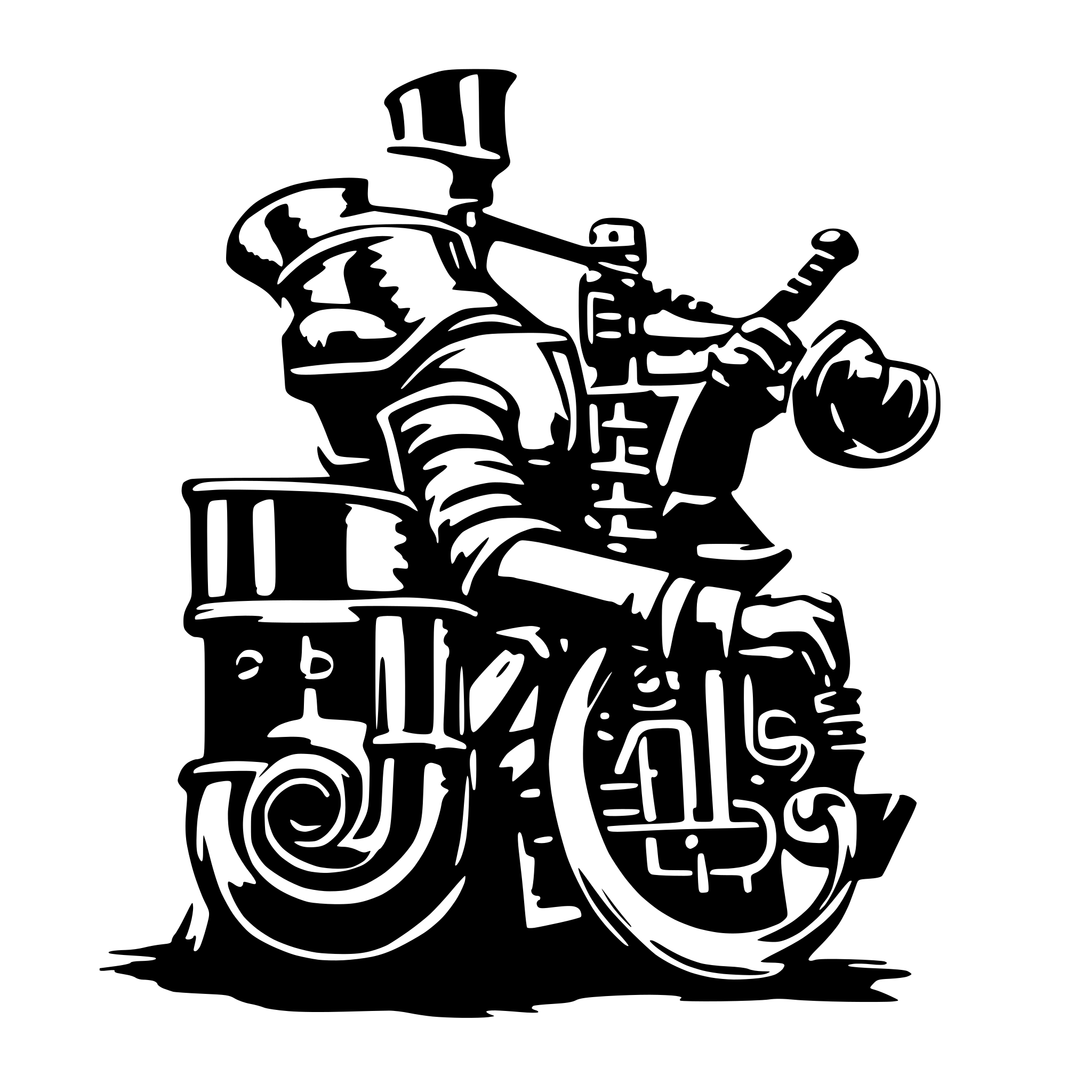 AI-generated SVG of a brass band