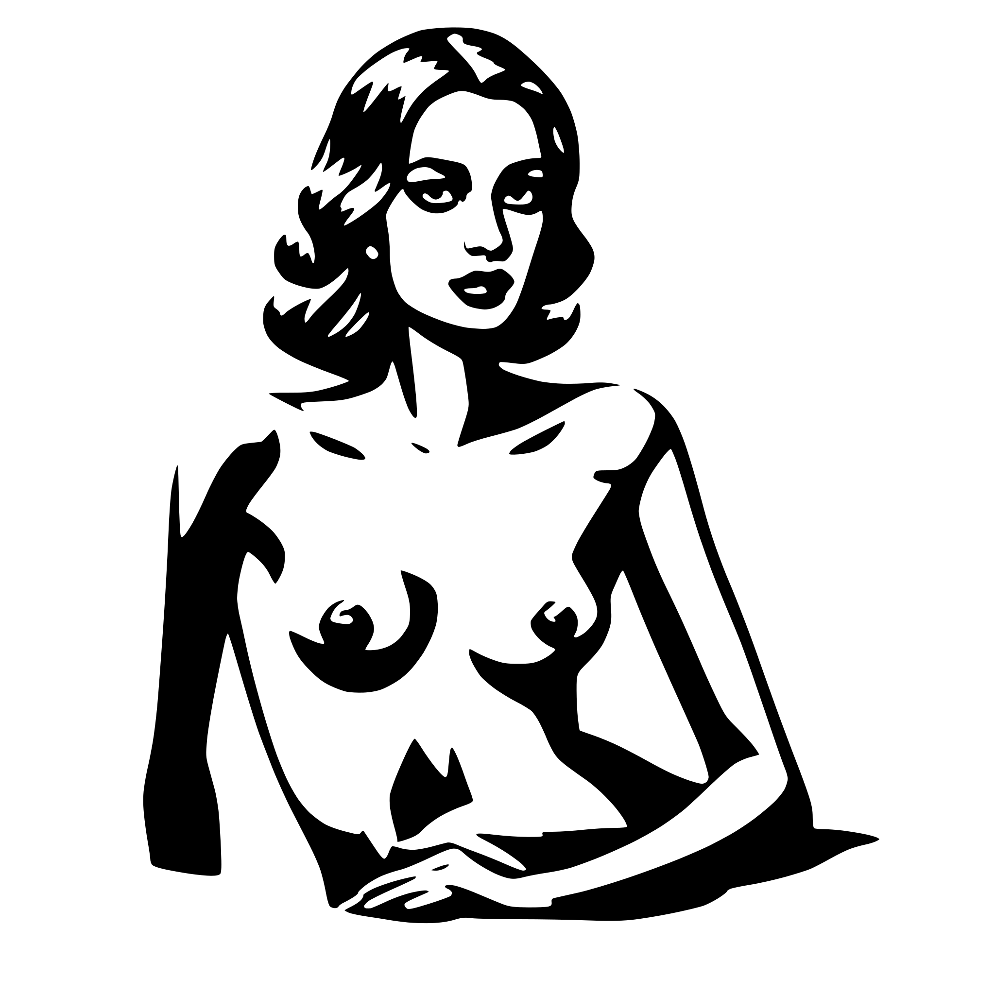 AI-generated SVG of a Nude woman