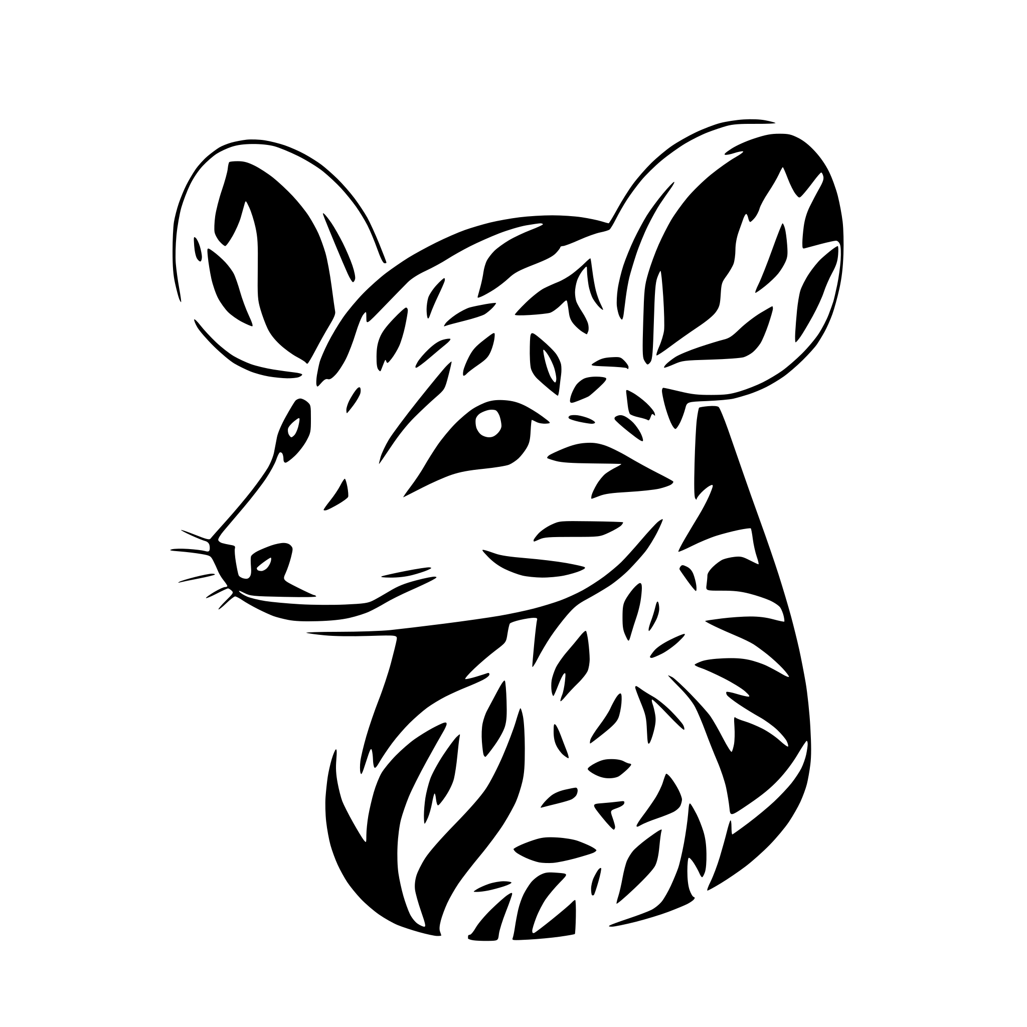 AI-generated SVG of a rat head