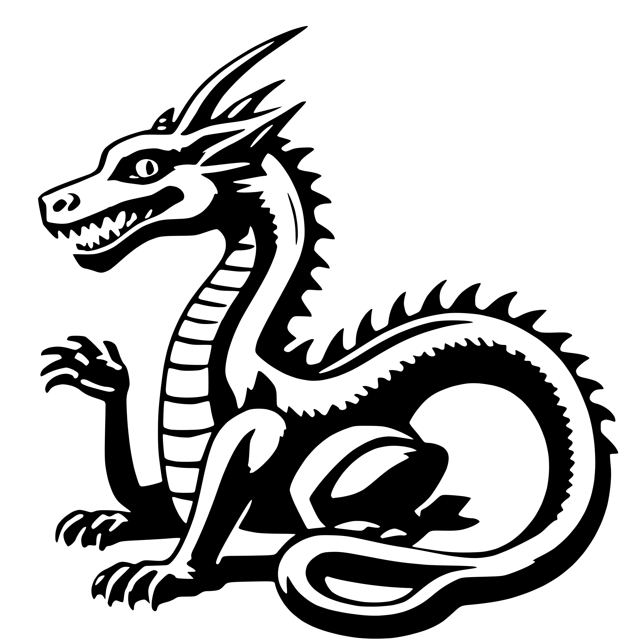 AI-generated SVG of a more dragons