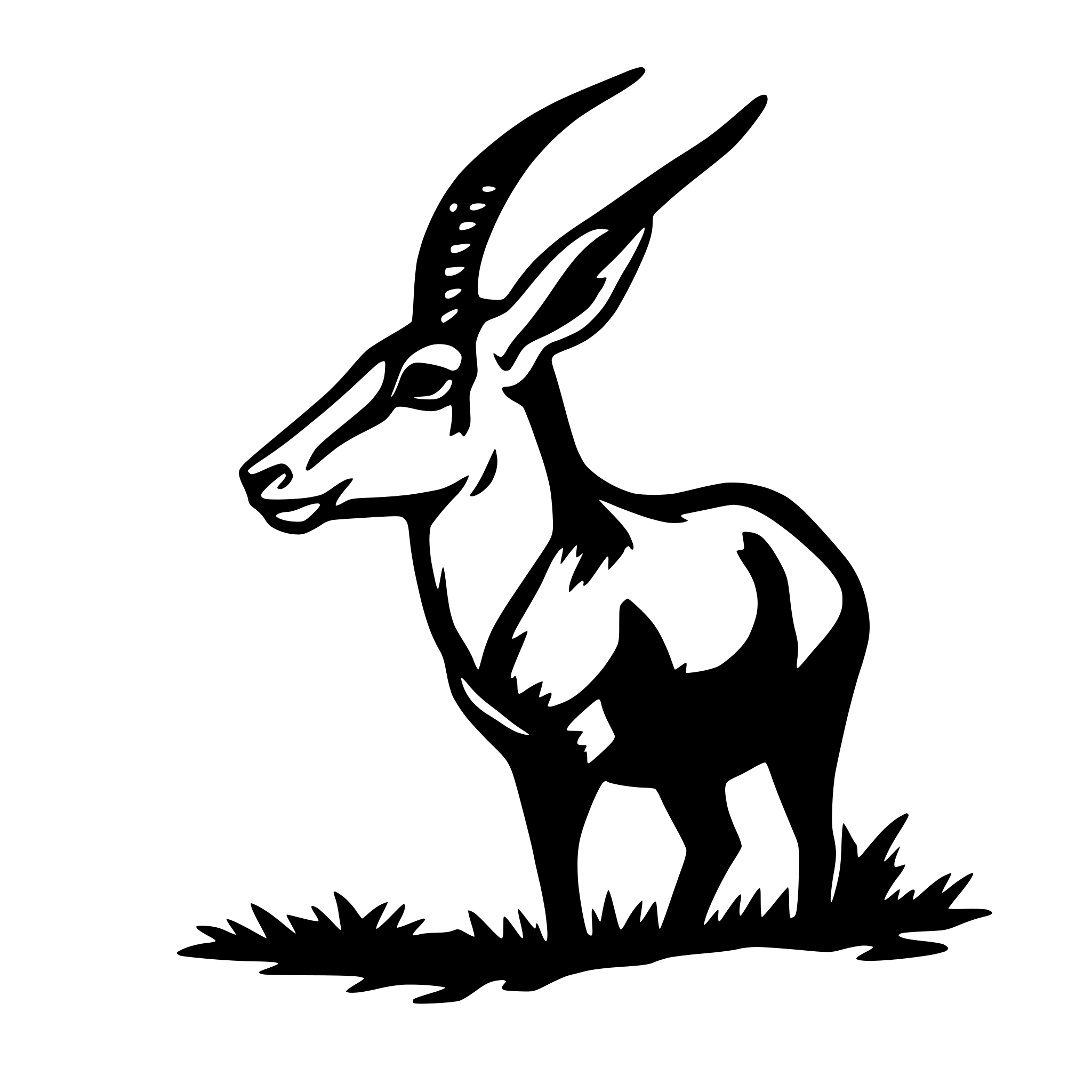 AI-generated SVG of a springbok