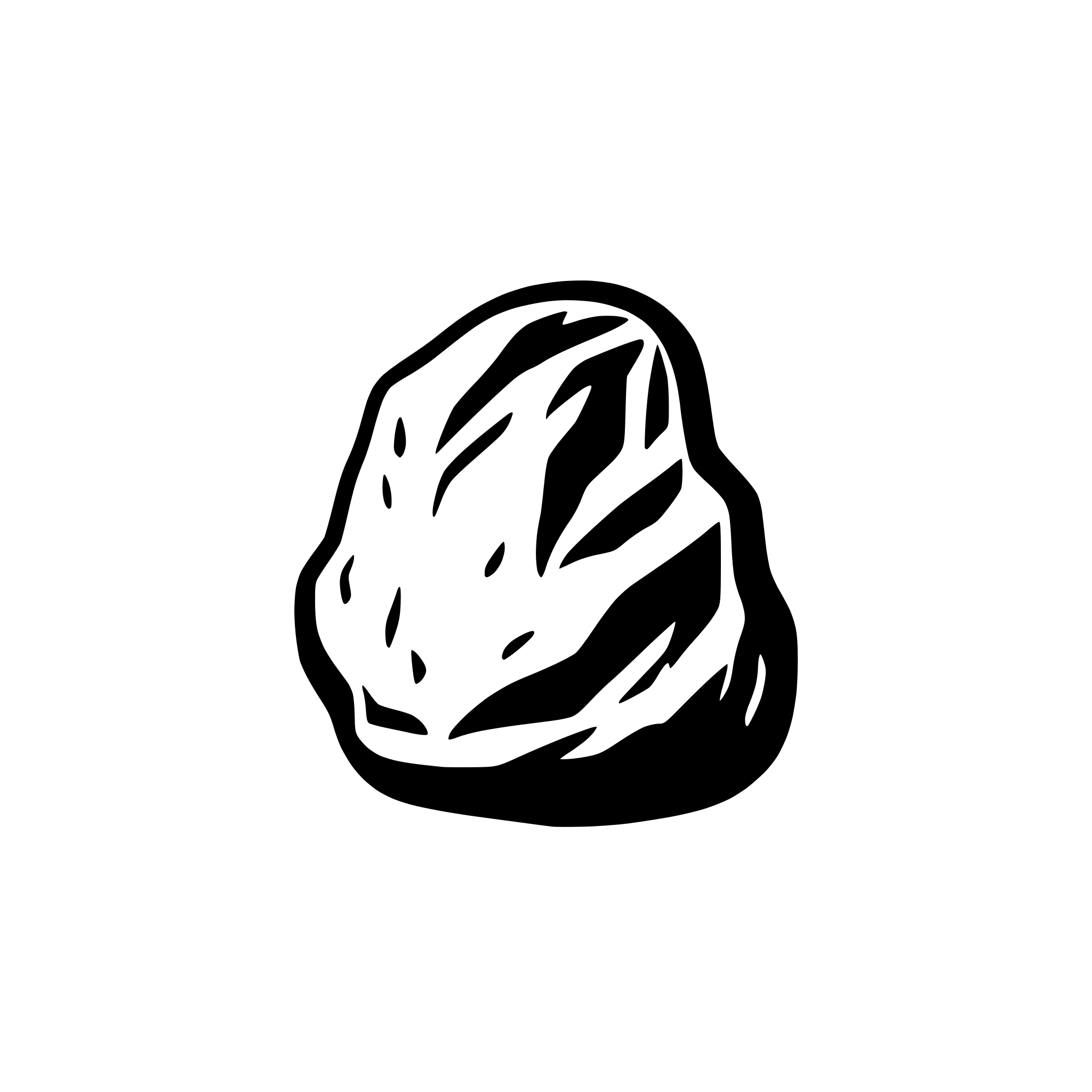 AI-generated SVG of a a rock wearing sunglasses