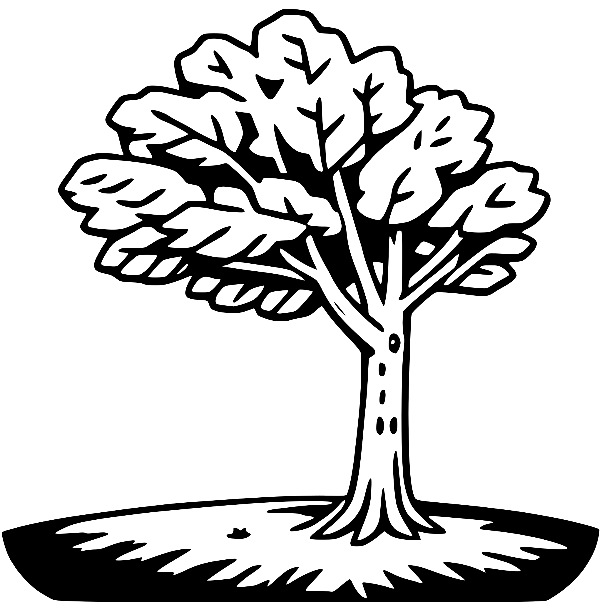 AI-generated SVG of a sassafras tree