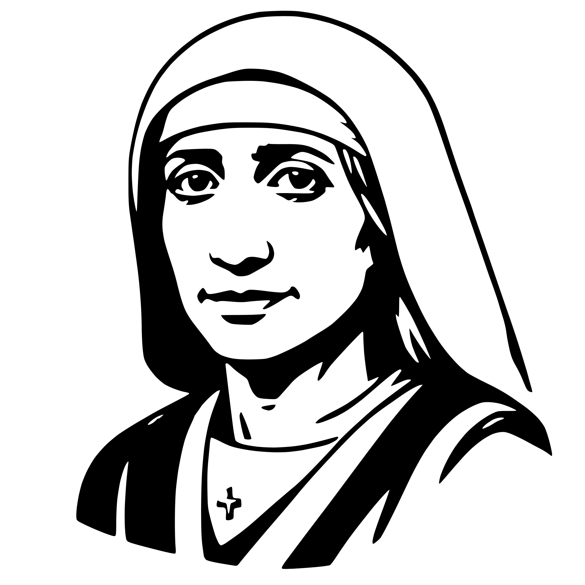 AI-generated SVG of 'mother teresa'