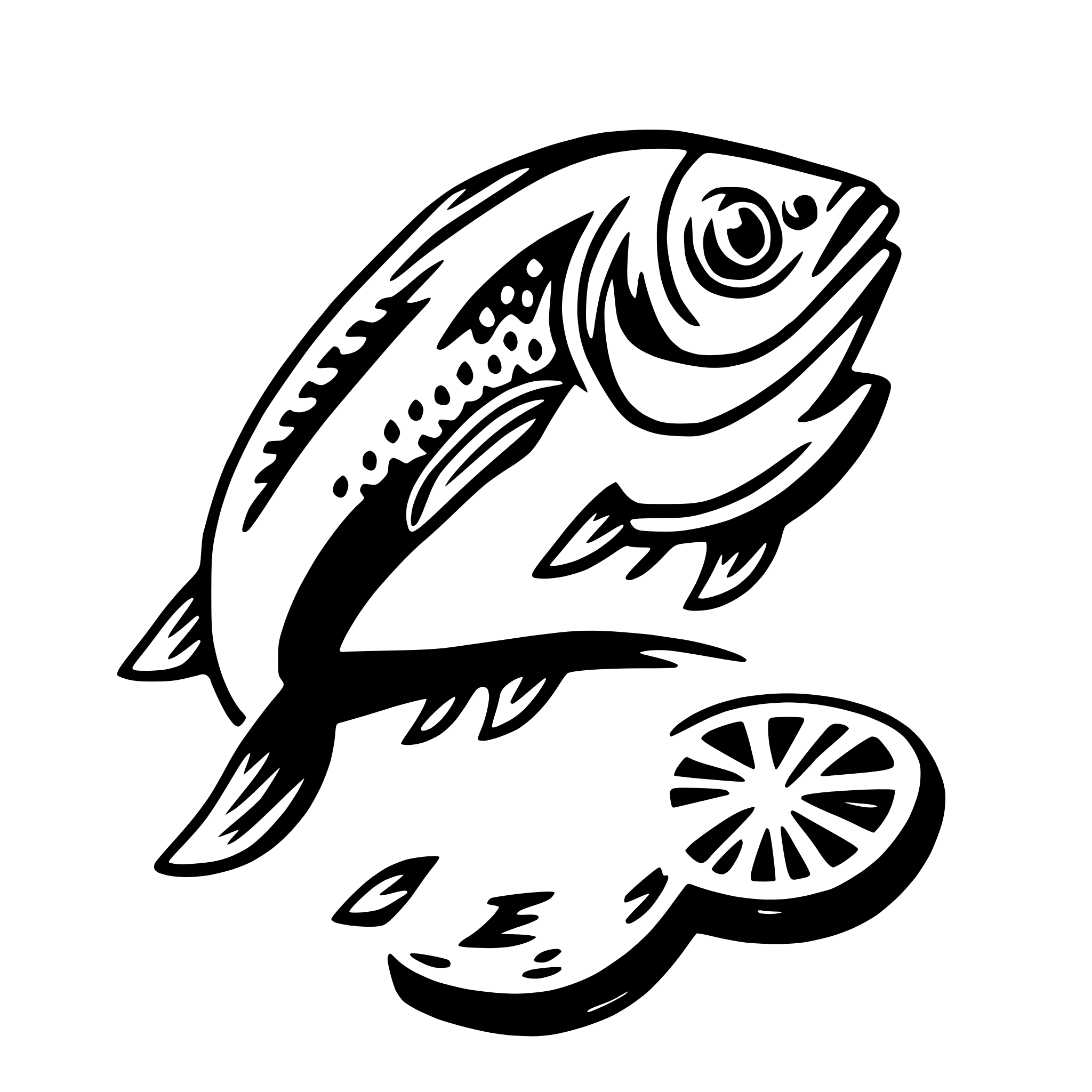AI-generated SVG of a salmon