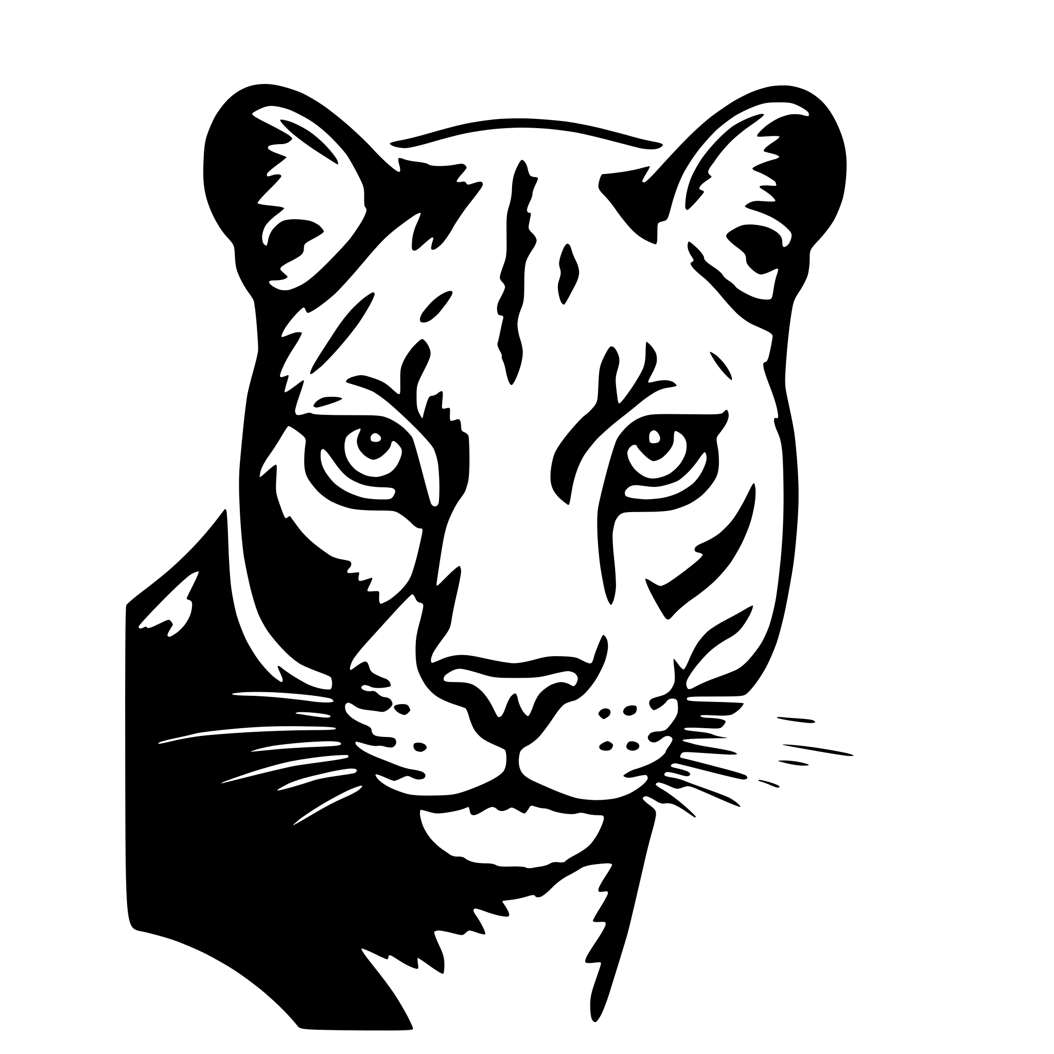 AI-generated SVG of 'puma portrait'