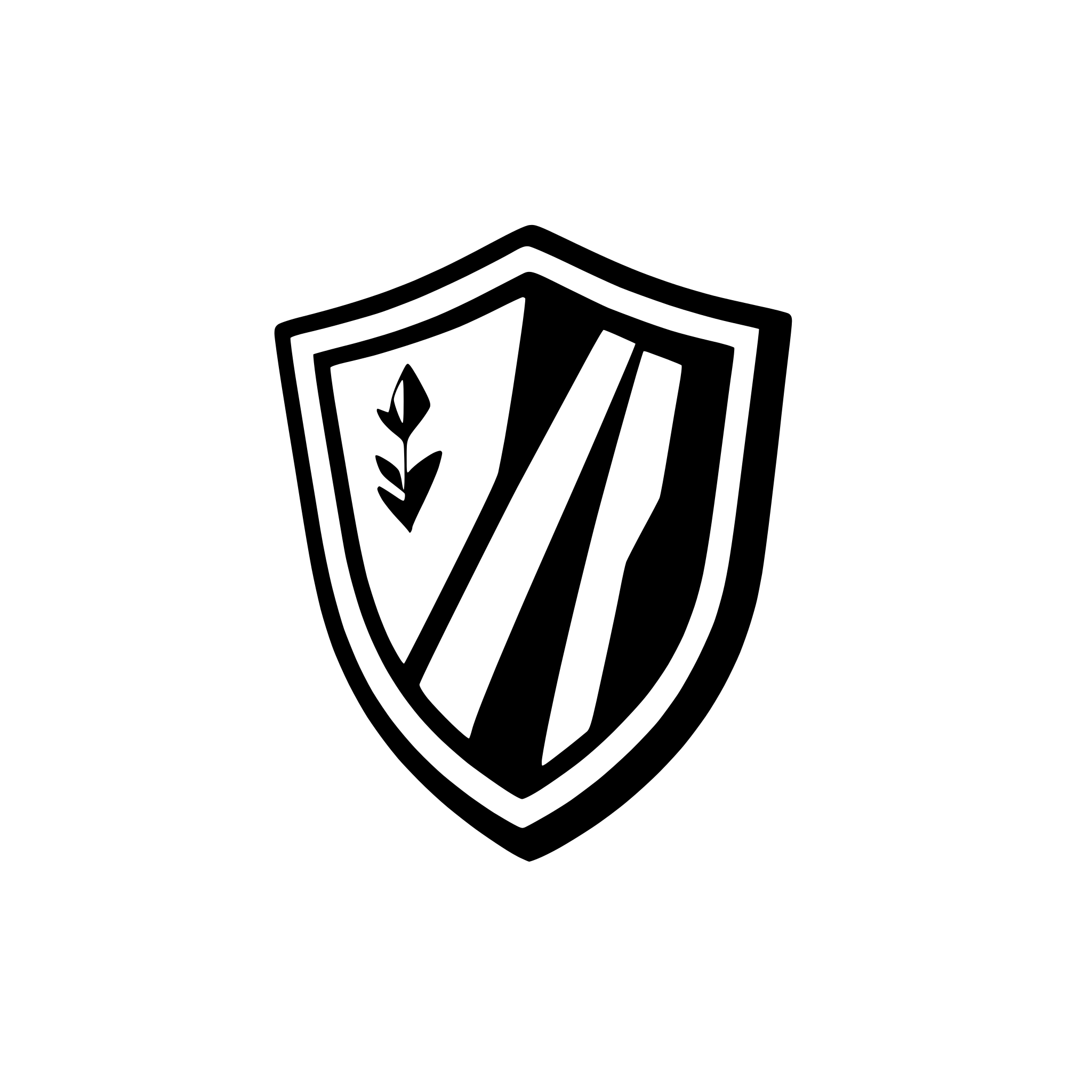 AI-generated SVG of a stylized shield with diagonal line