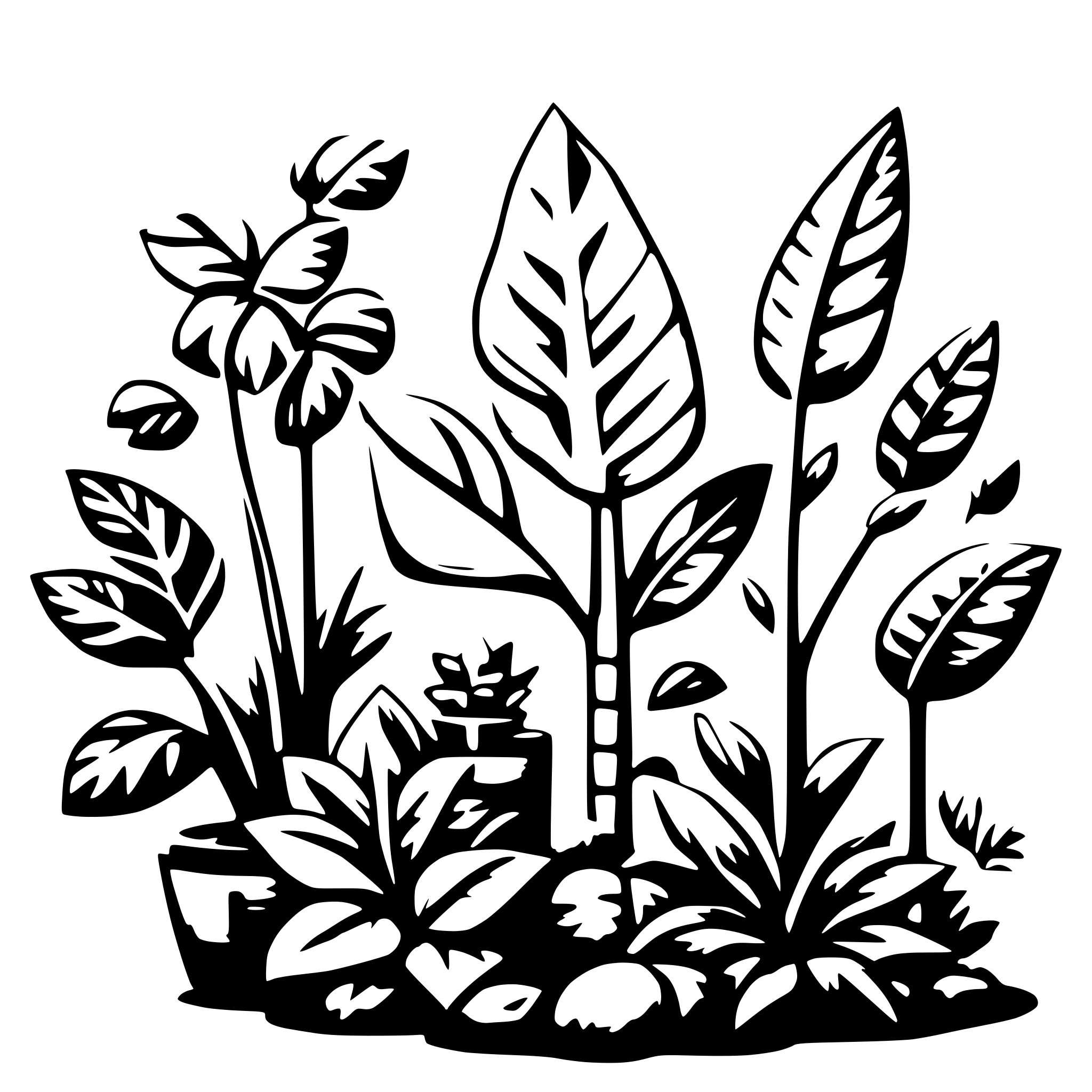 AI-generated SVG of 'group of different plants'