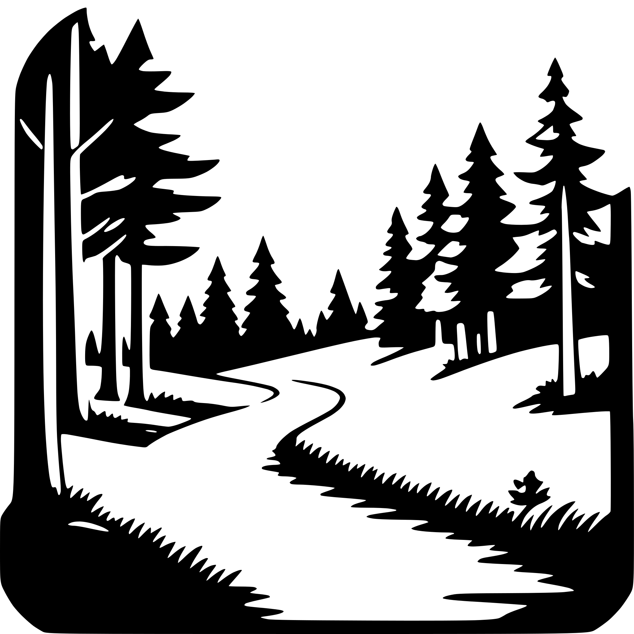 AI-generated SVG of a forest getaway