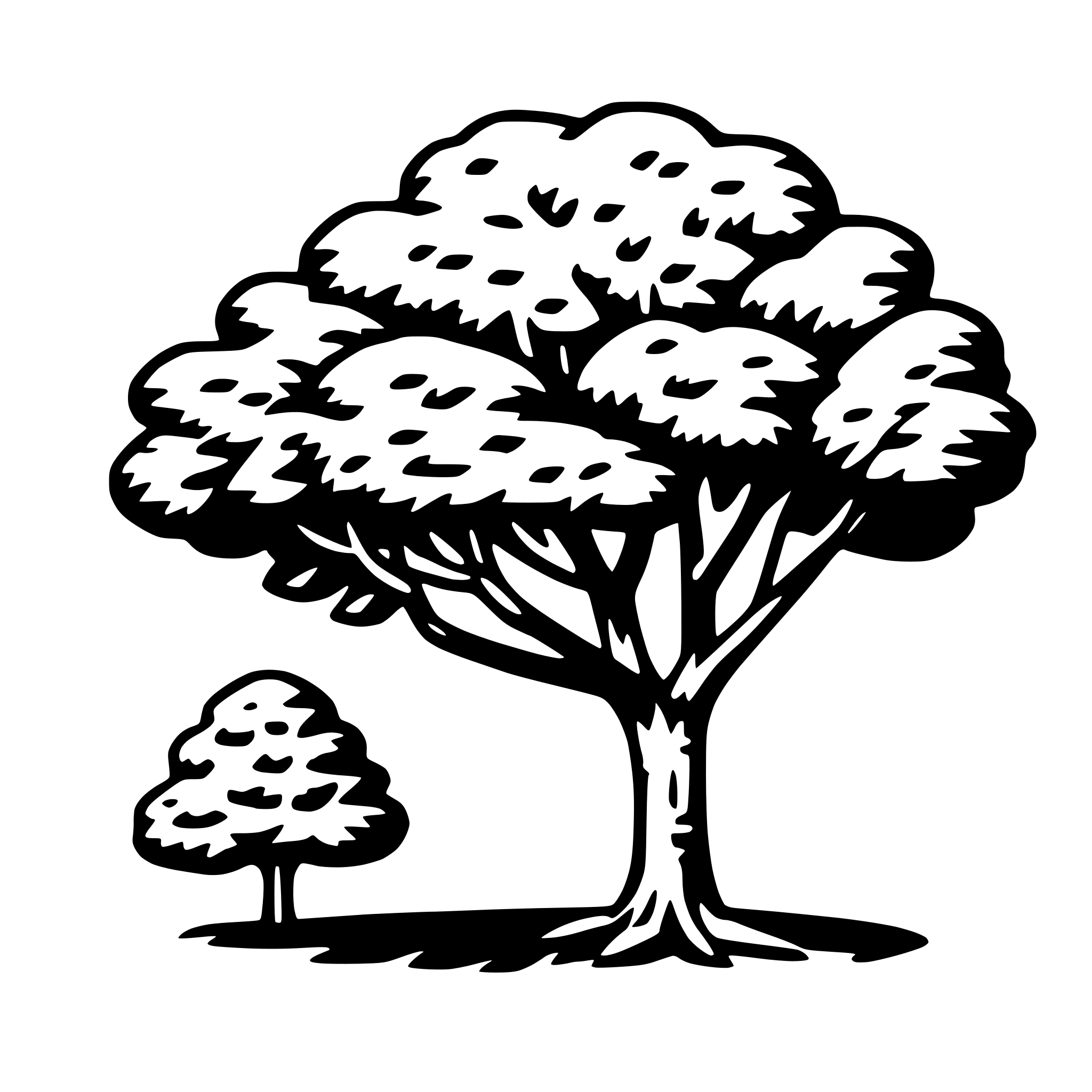 AI-generated SVG of a elm tree
