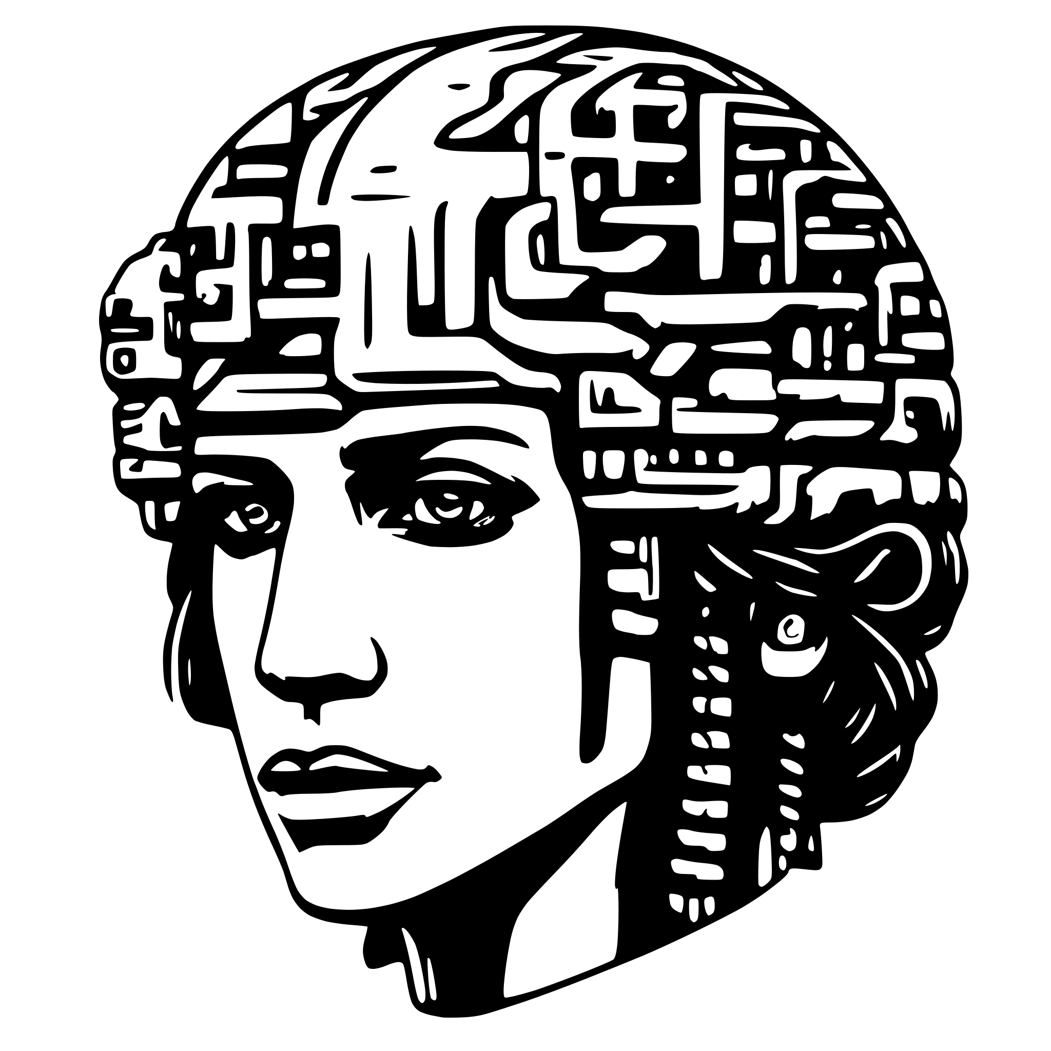 AI-generated SVG of 'cyborg brain'