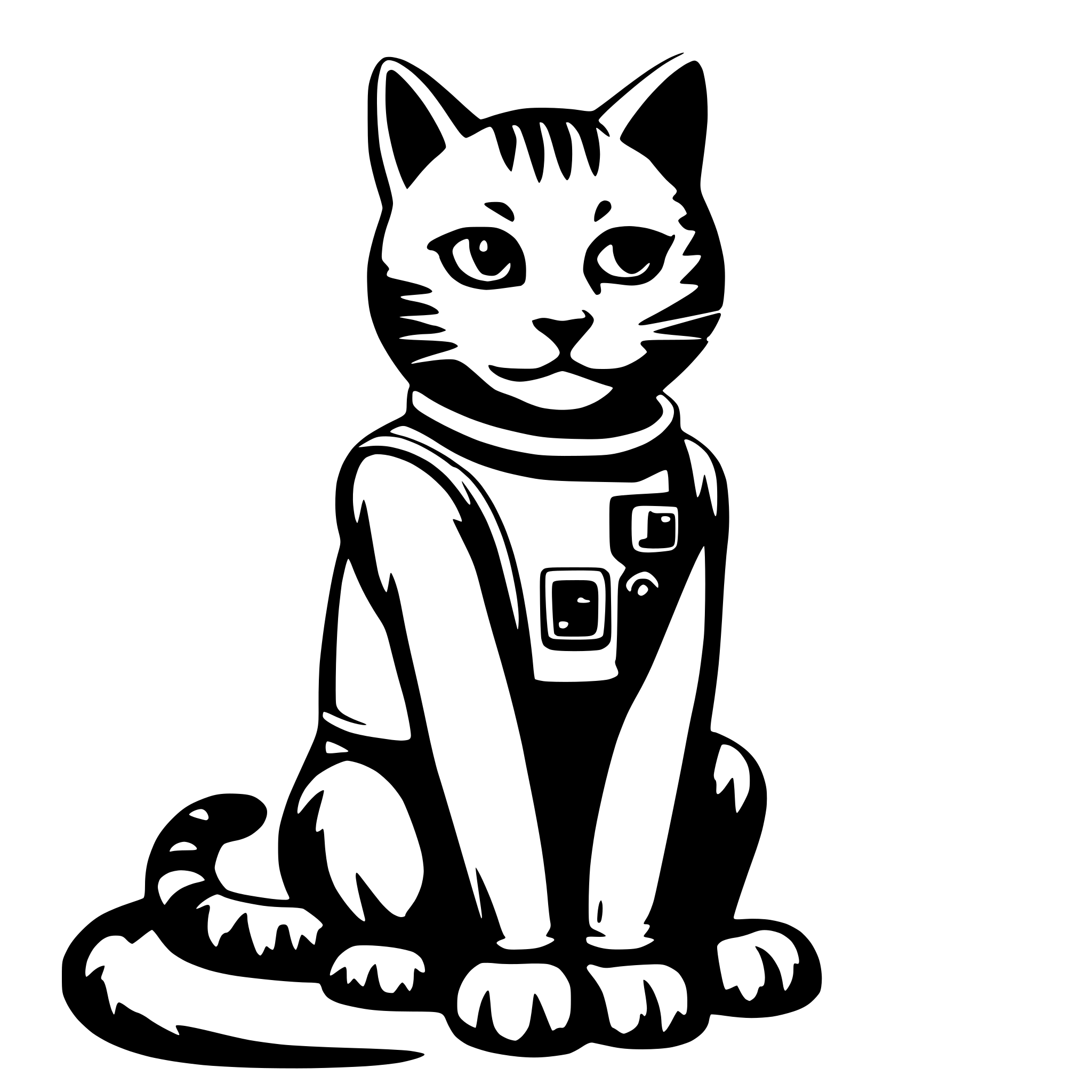 AI-generated SVG of a Astronaut cat
