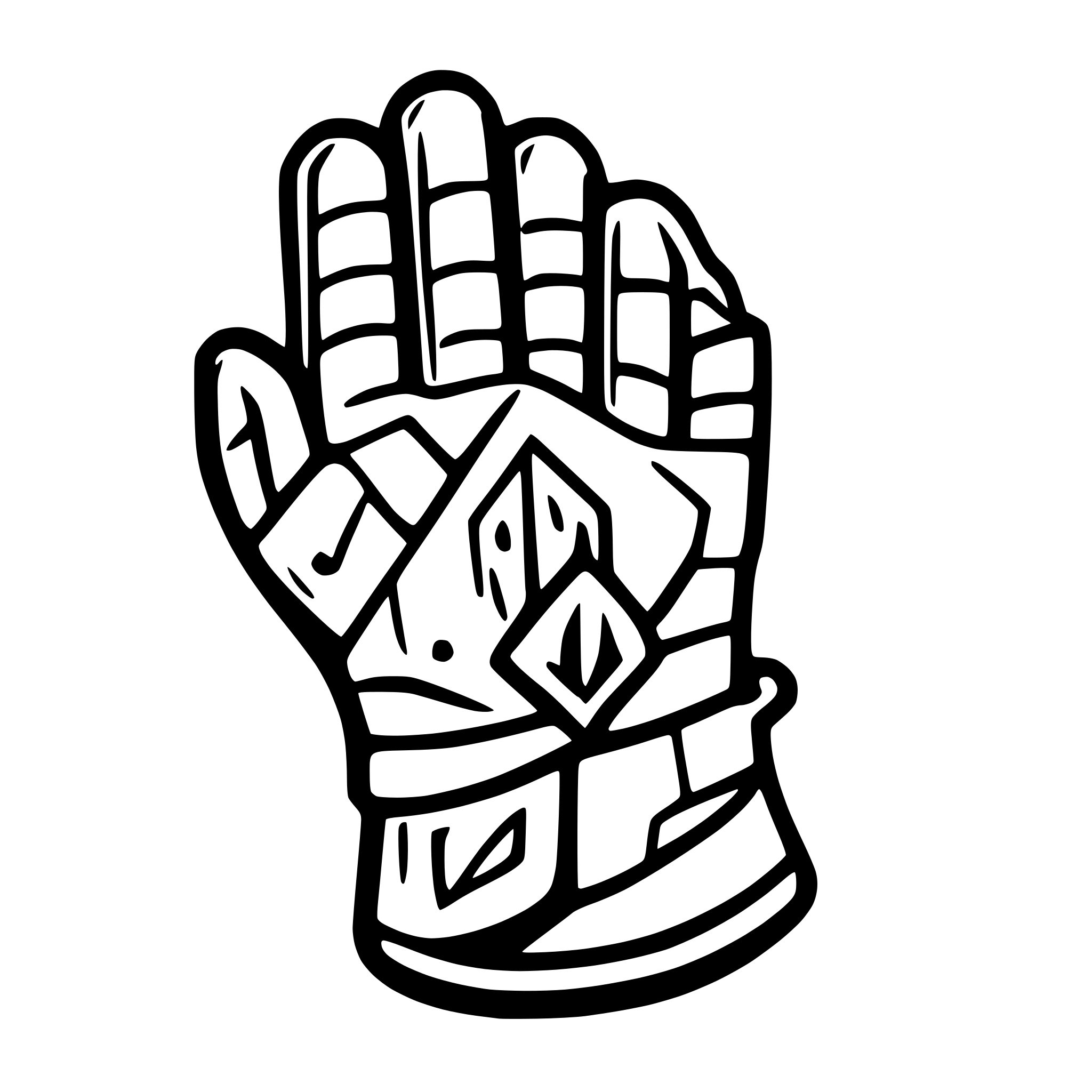 AI-generated SVG of a Dark Age of Camelot Style armor Glove icon.