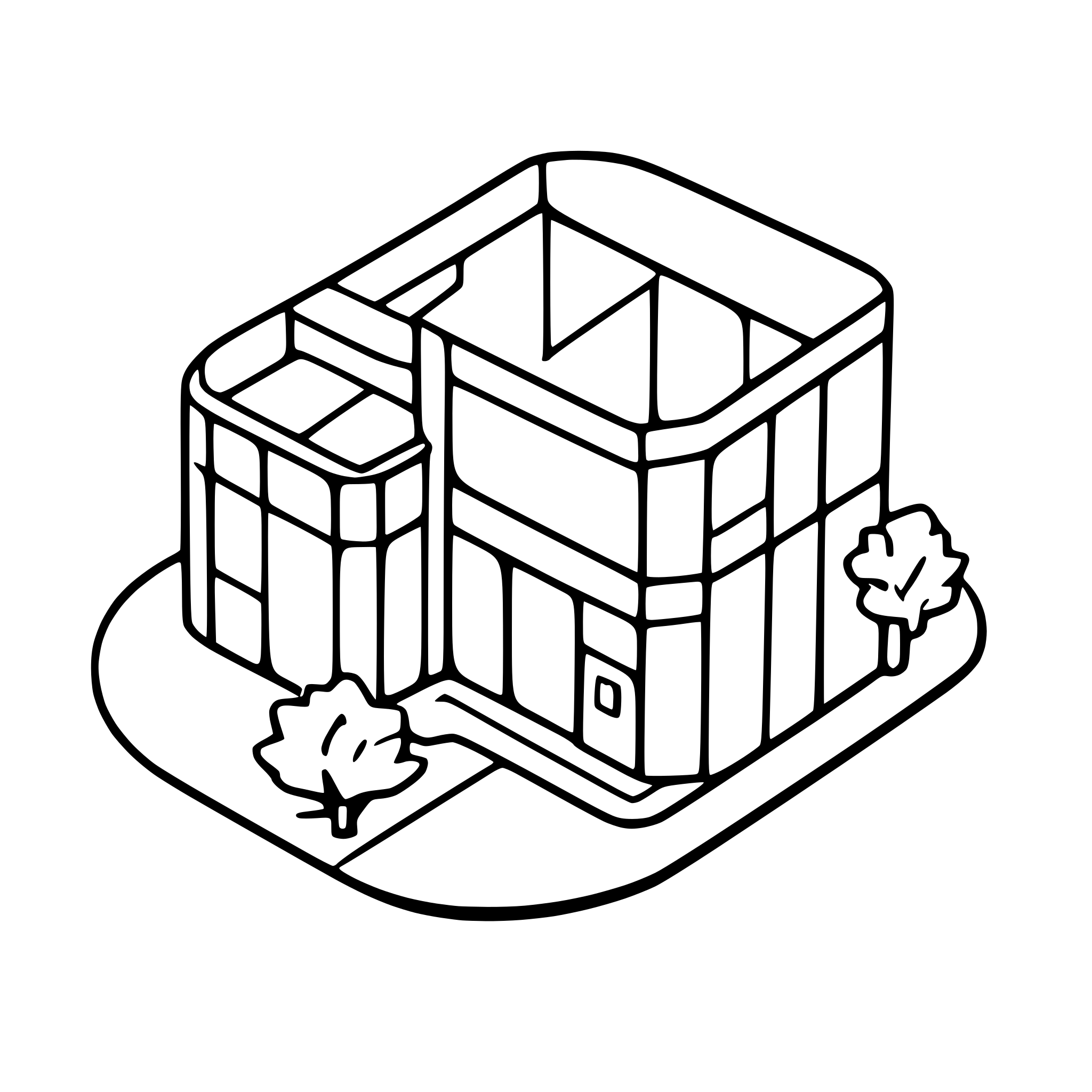 AI-generated SVG of 'isometric warehouse'