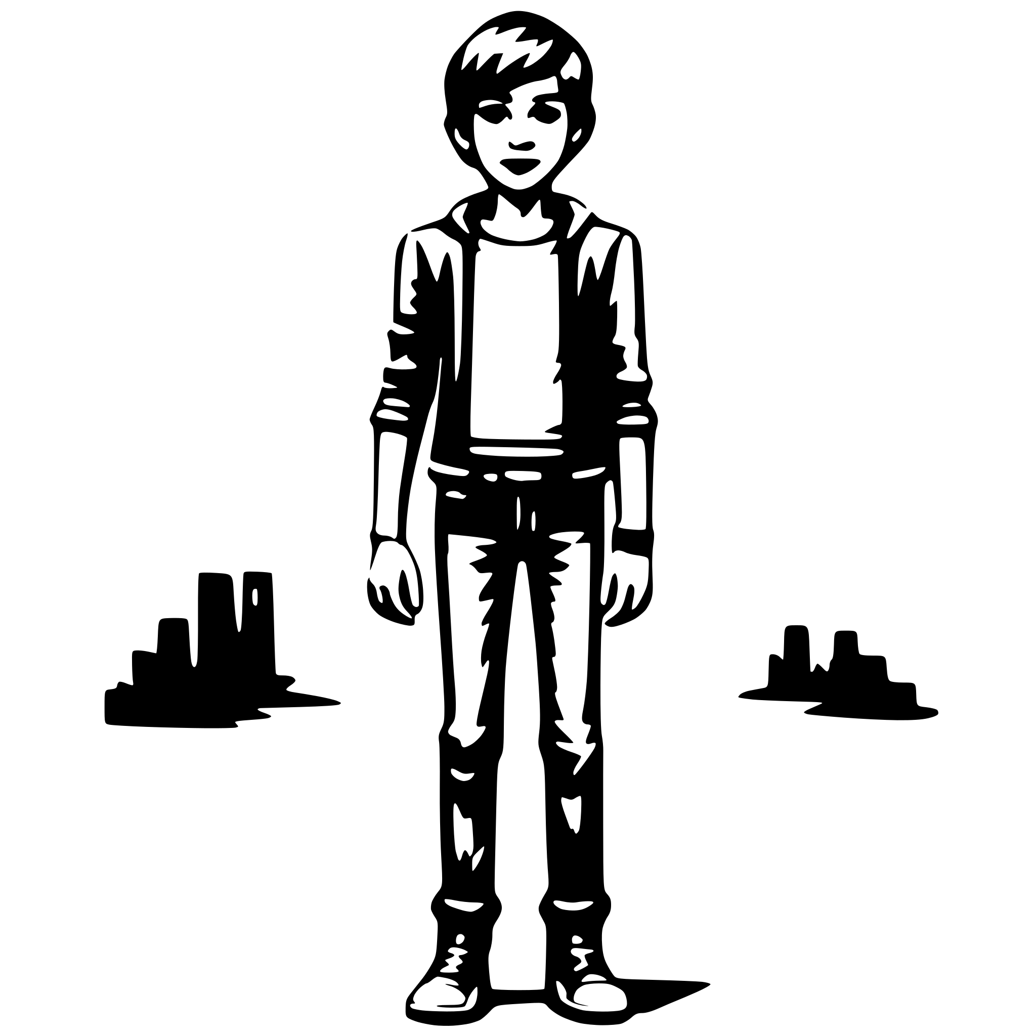 AI-generated SVG of 'standing teen boy'