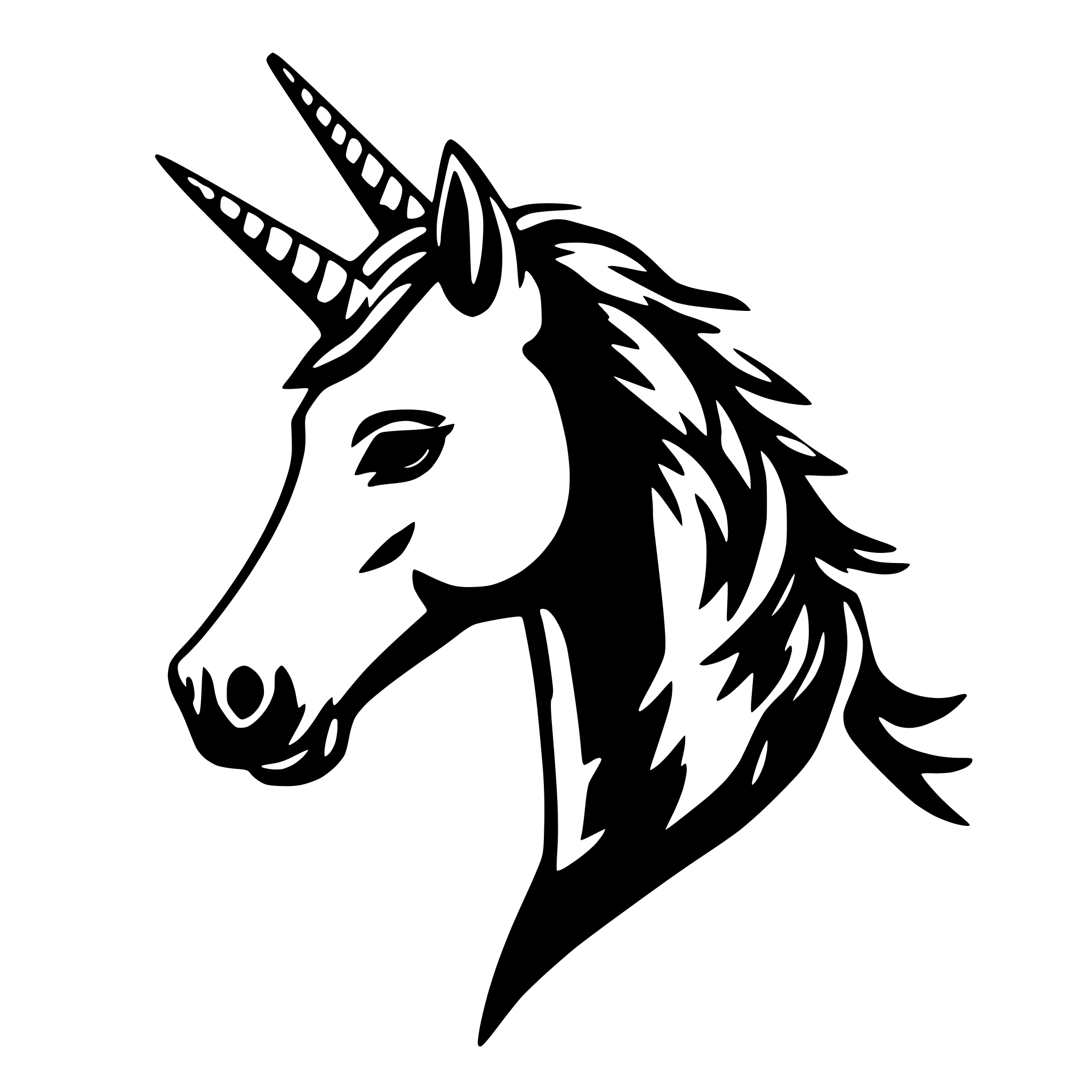 AI-generated SVG of a unicorn