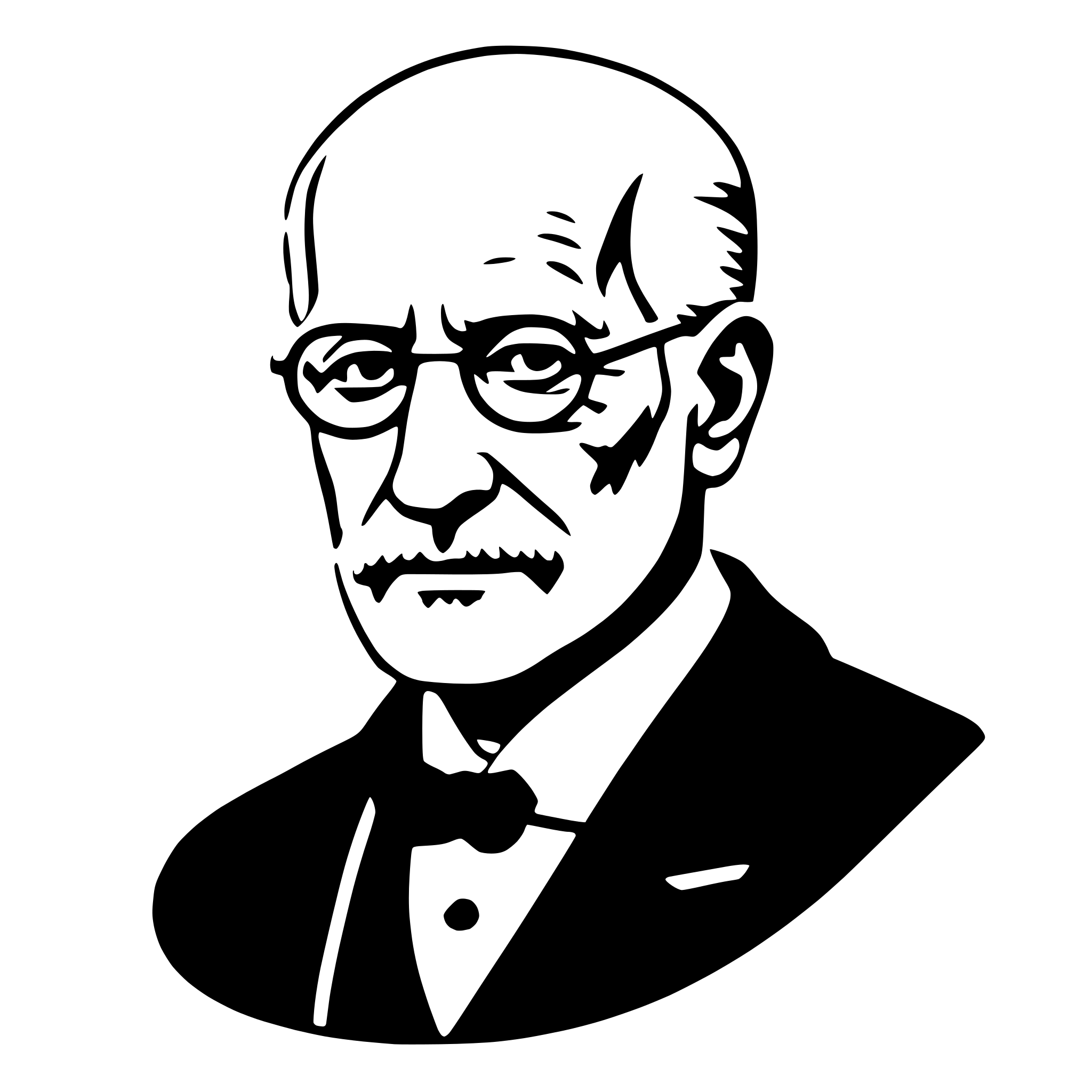 AI-generated SVG of a sigmund freud