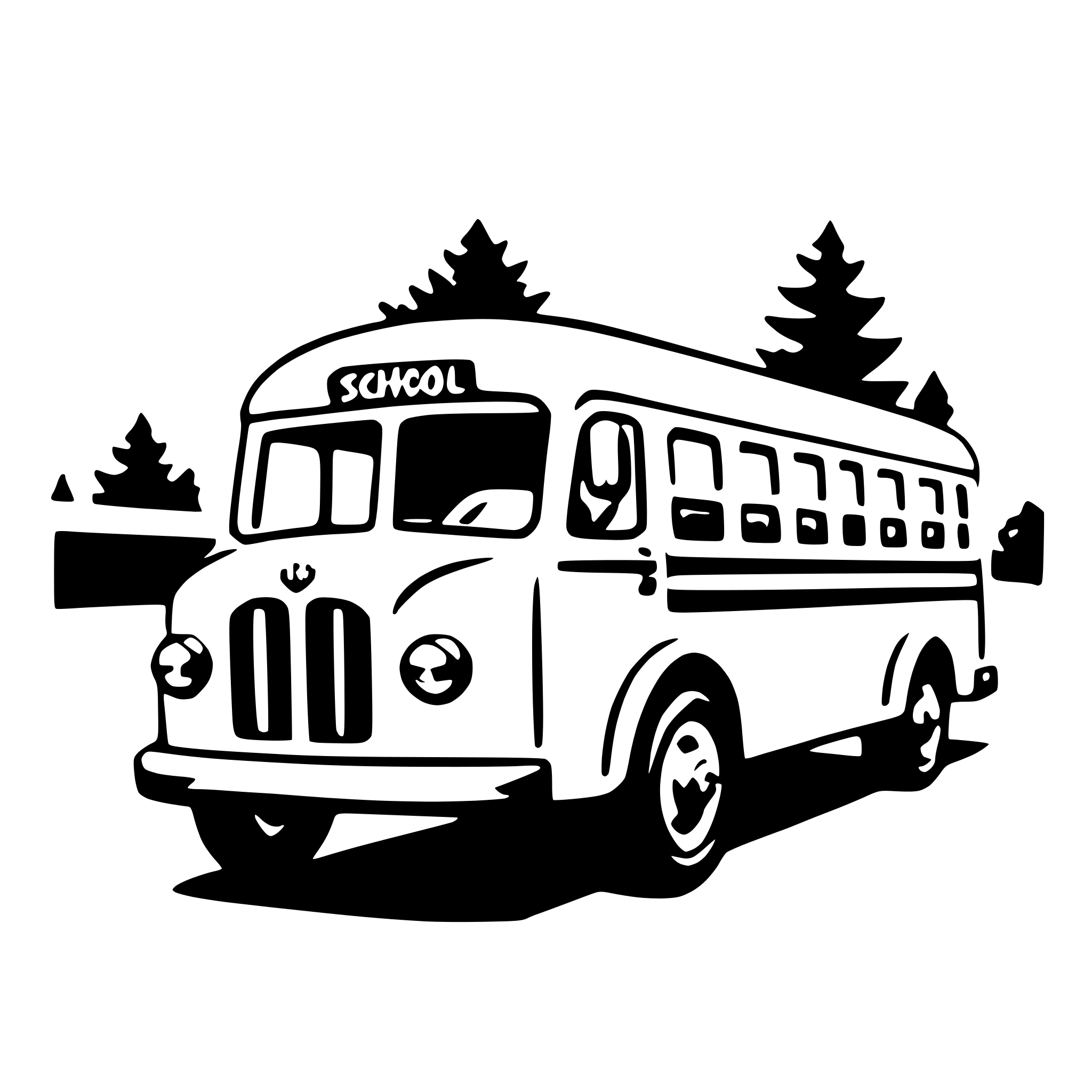 AI-generated SVG of a school bus